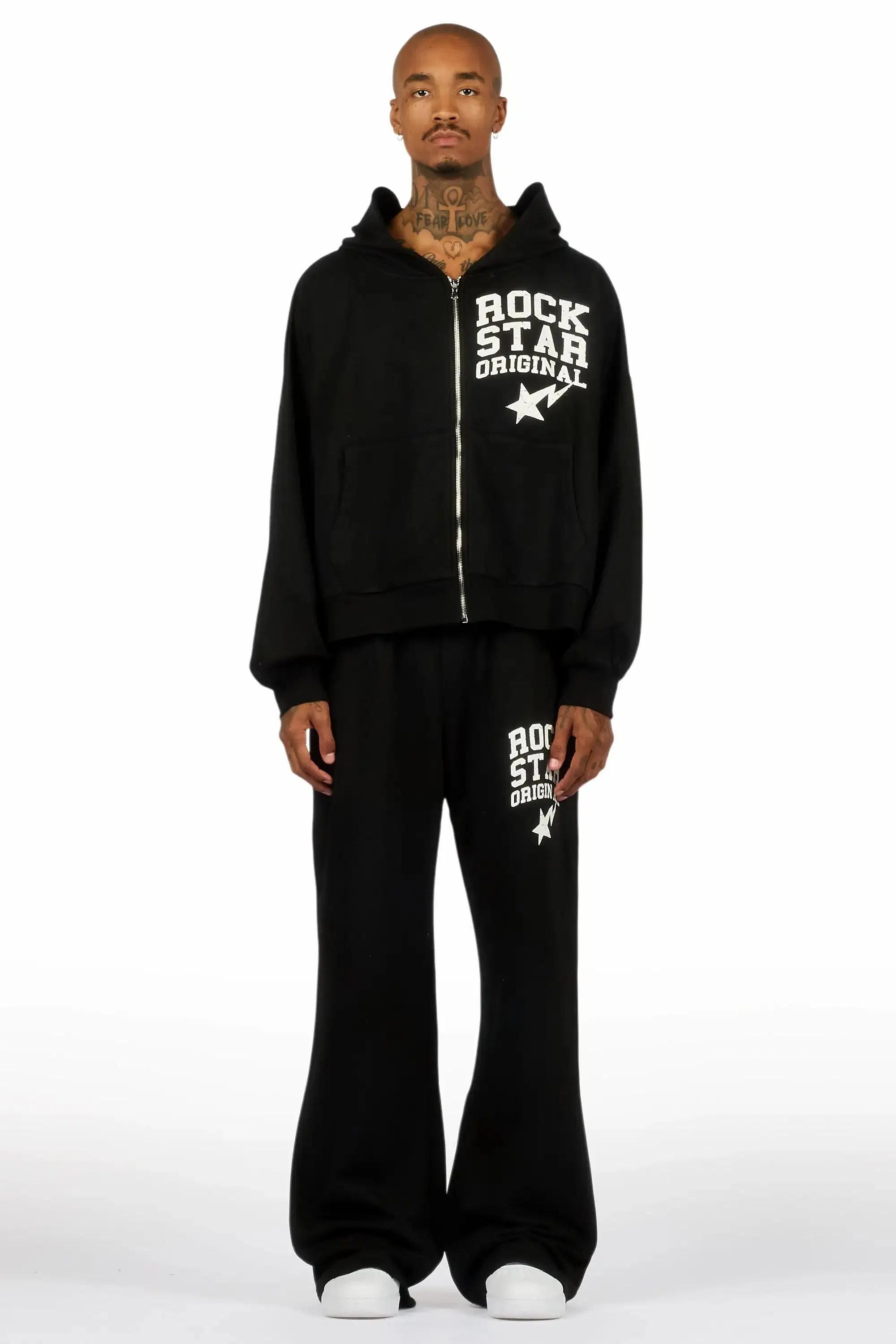 Staple Black Hoodie Baggy Fit Pant Track Set sold by Rockstar Original product image thumbnail 2