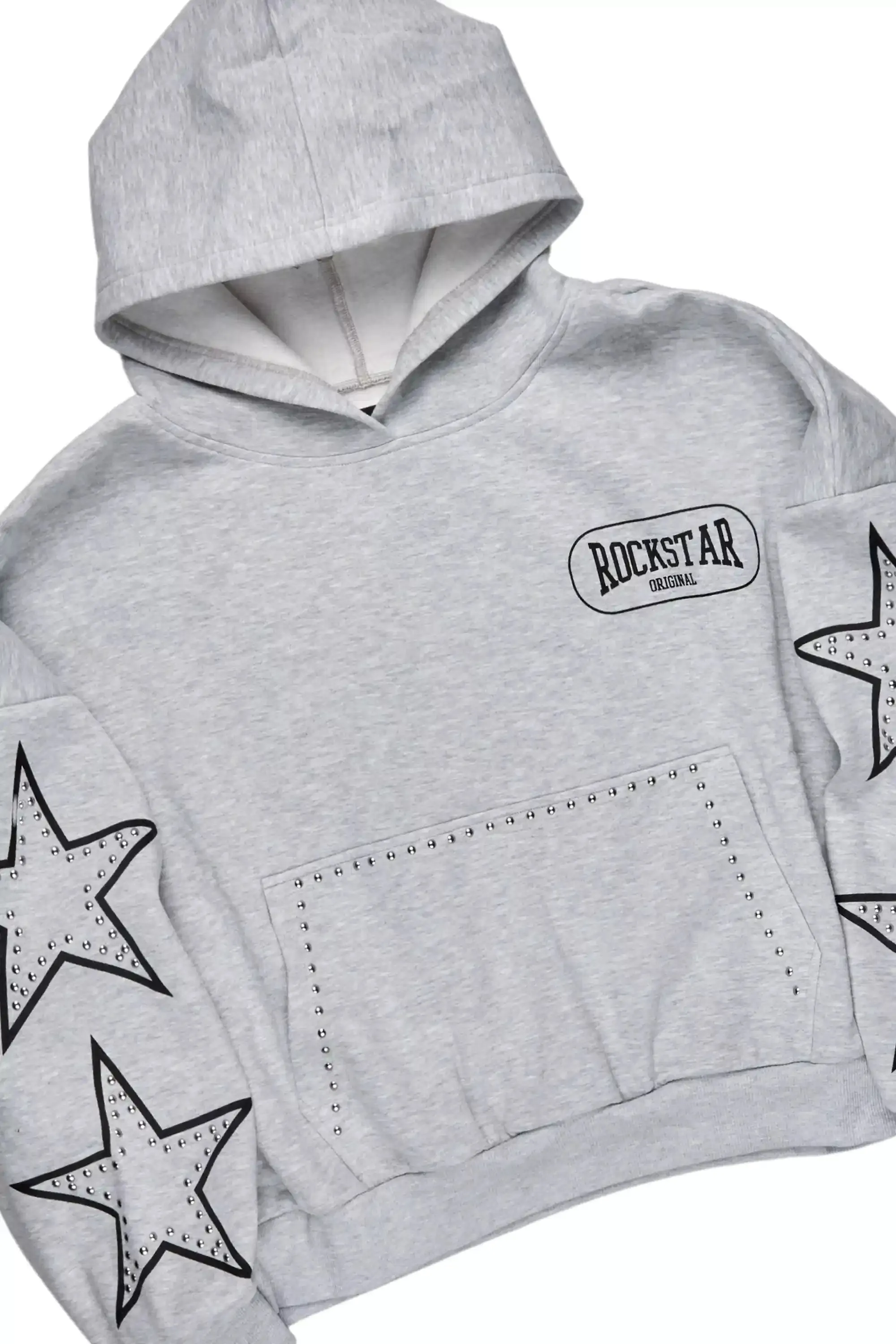 Zirka Heather Grey Hoodie Baggy Fit Pant Track Set sold by Rockstar Original product image thumbnail 4