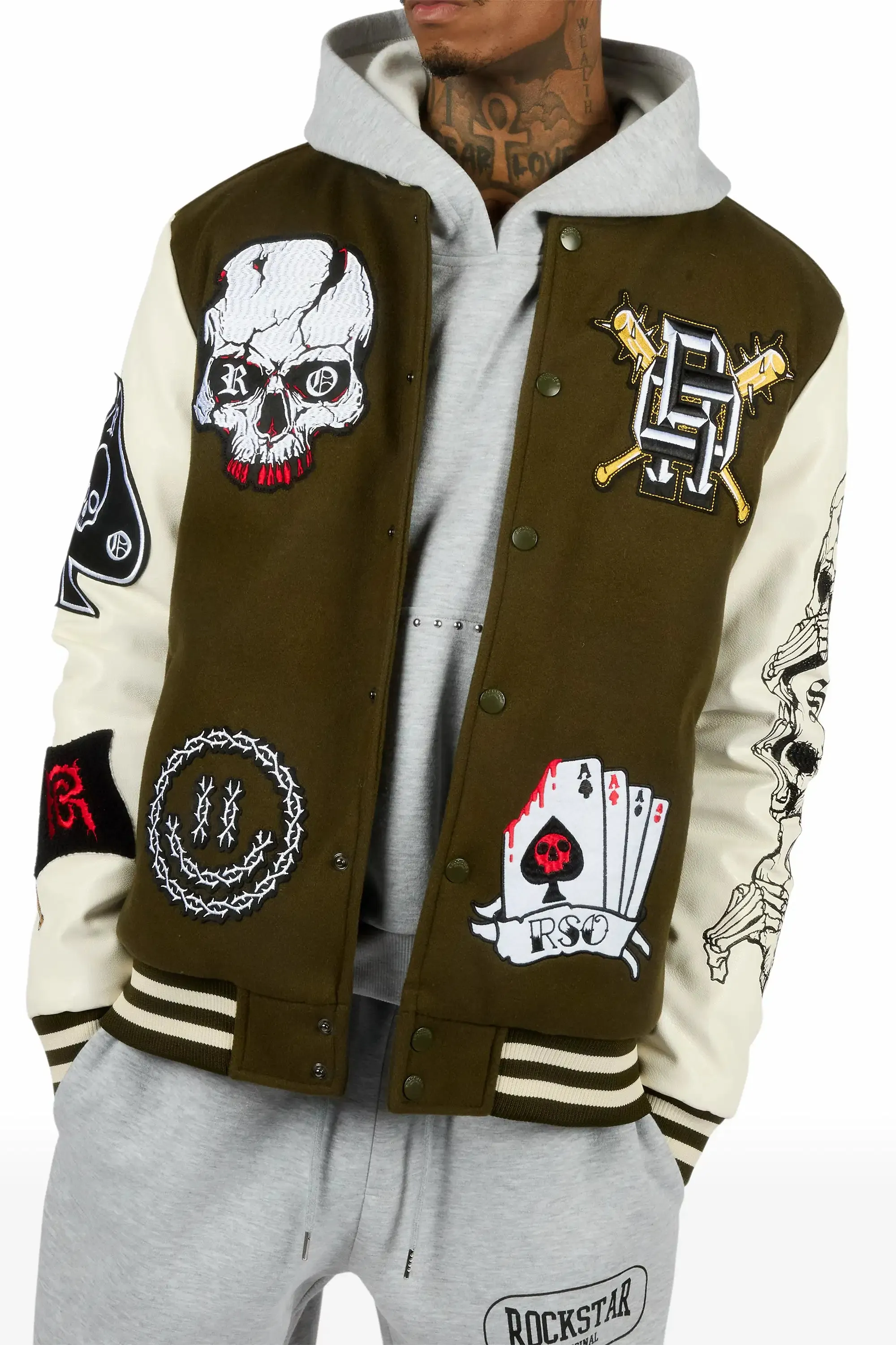 Zirka Heather Grey Hoodie Baggy Fit Pant Track Set sold by Rockstar Original product image thumbnail 2