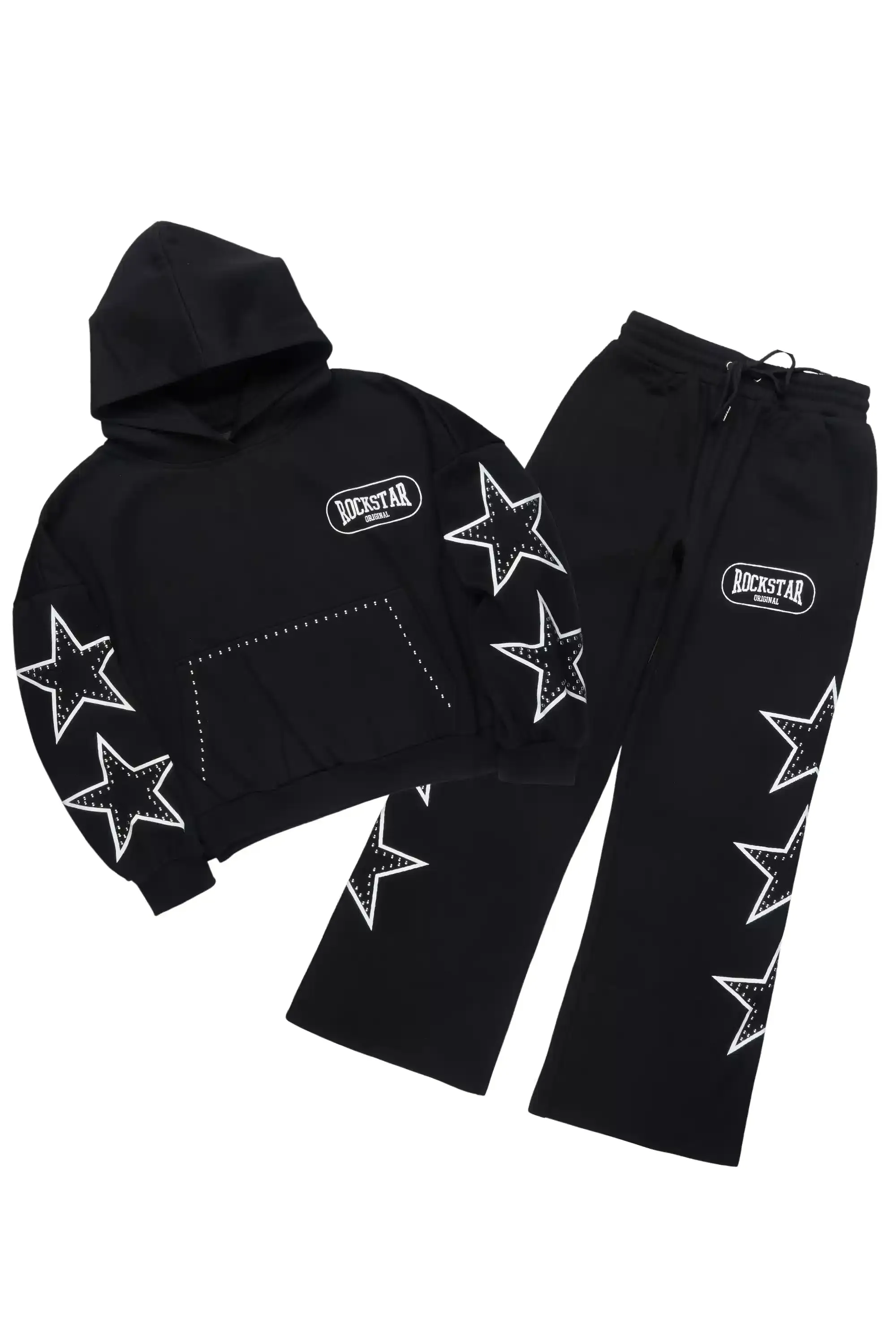 Zirka Black Hoodie Baggy Fit Pant Track Set sold by Rockstar Original