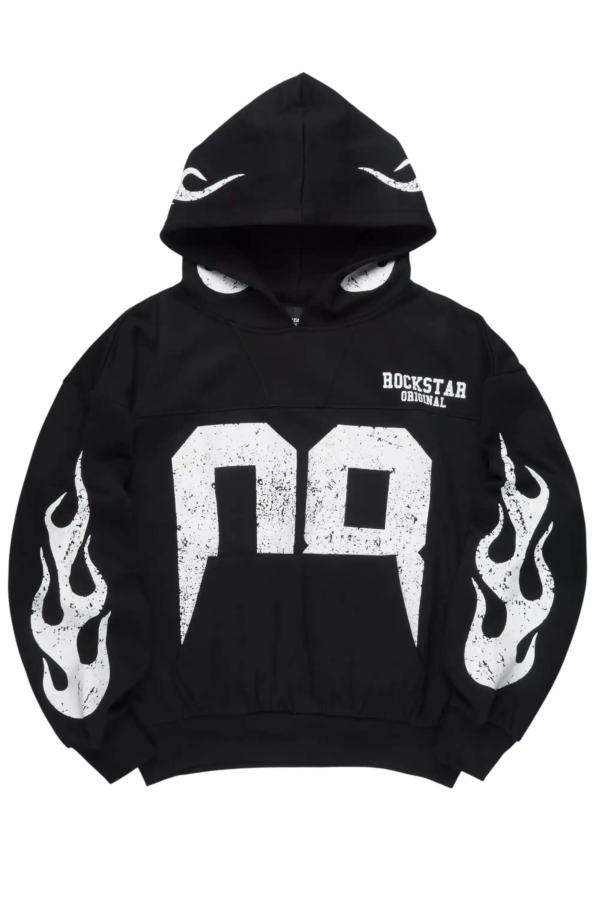 Aubin Black Boxy Crop Hoodie sold by Rockstar Original