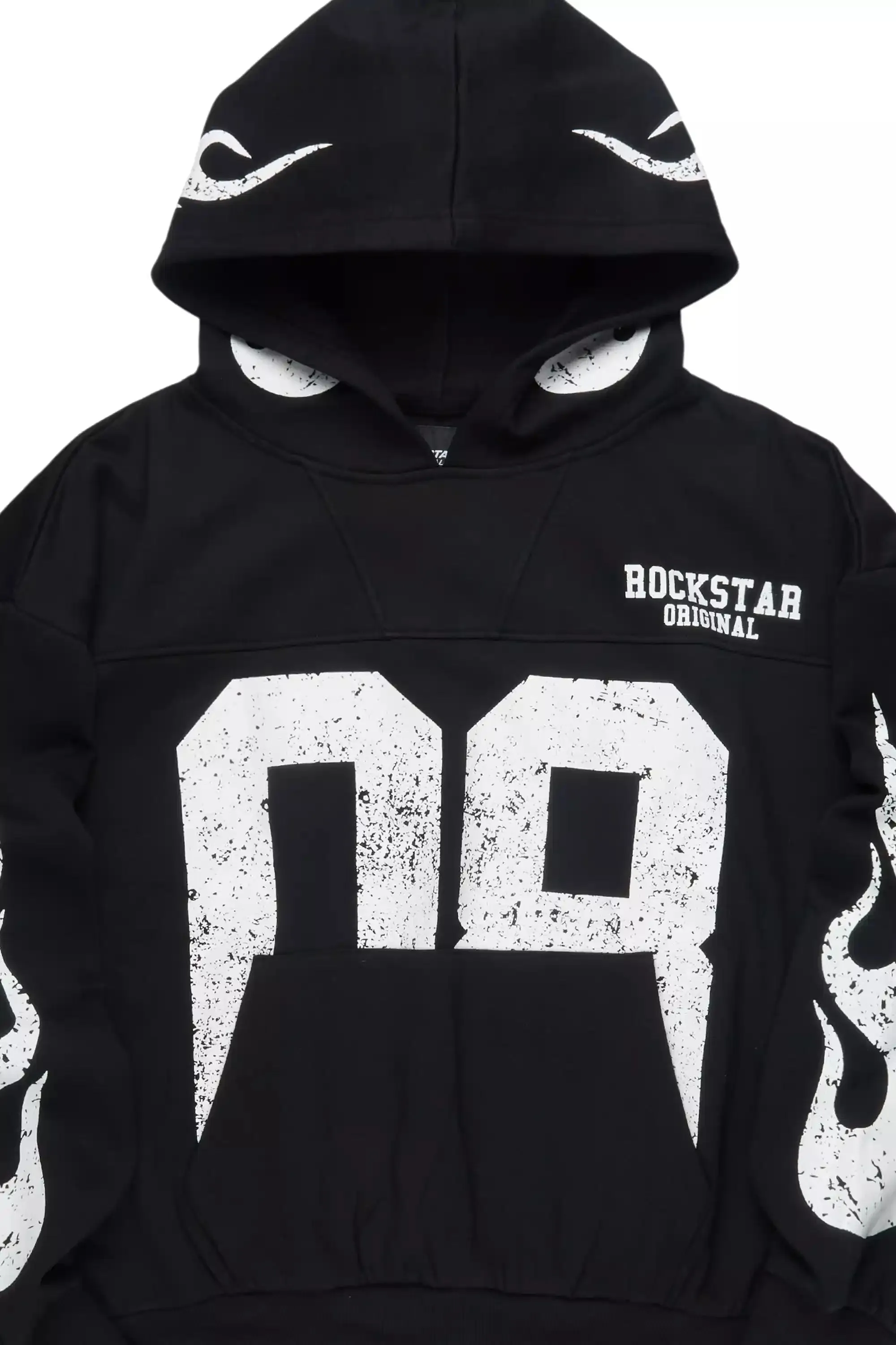 Aubin Black Boxy Crop Hoodie sold by Rockstar Original product image thumbnail 5