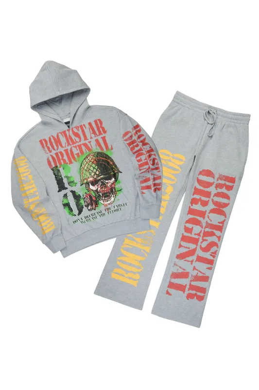 Killshot Romance Heather Grey Hoodie/Baggy Pant Track Set sold by Rockstar Original
