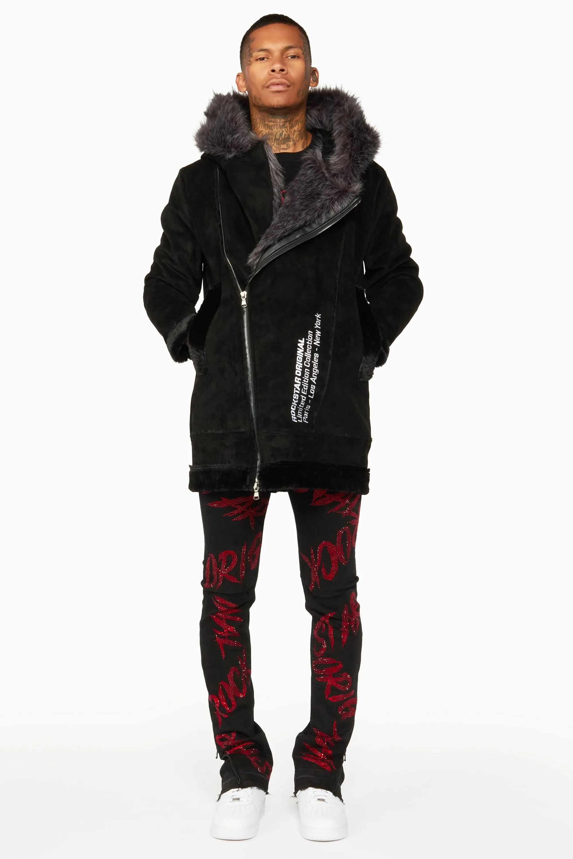 Keegan 3.0 Black Faux Fur Jacket sold by Rockstar Original product image thumbnail 3