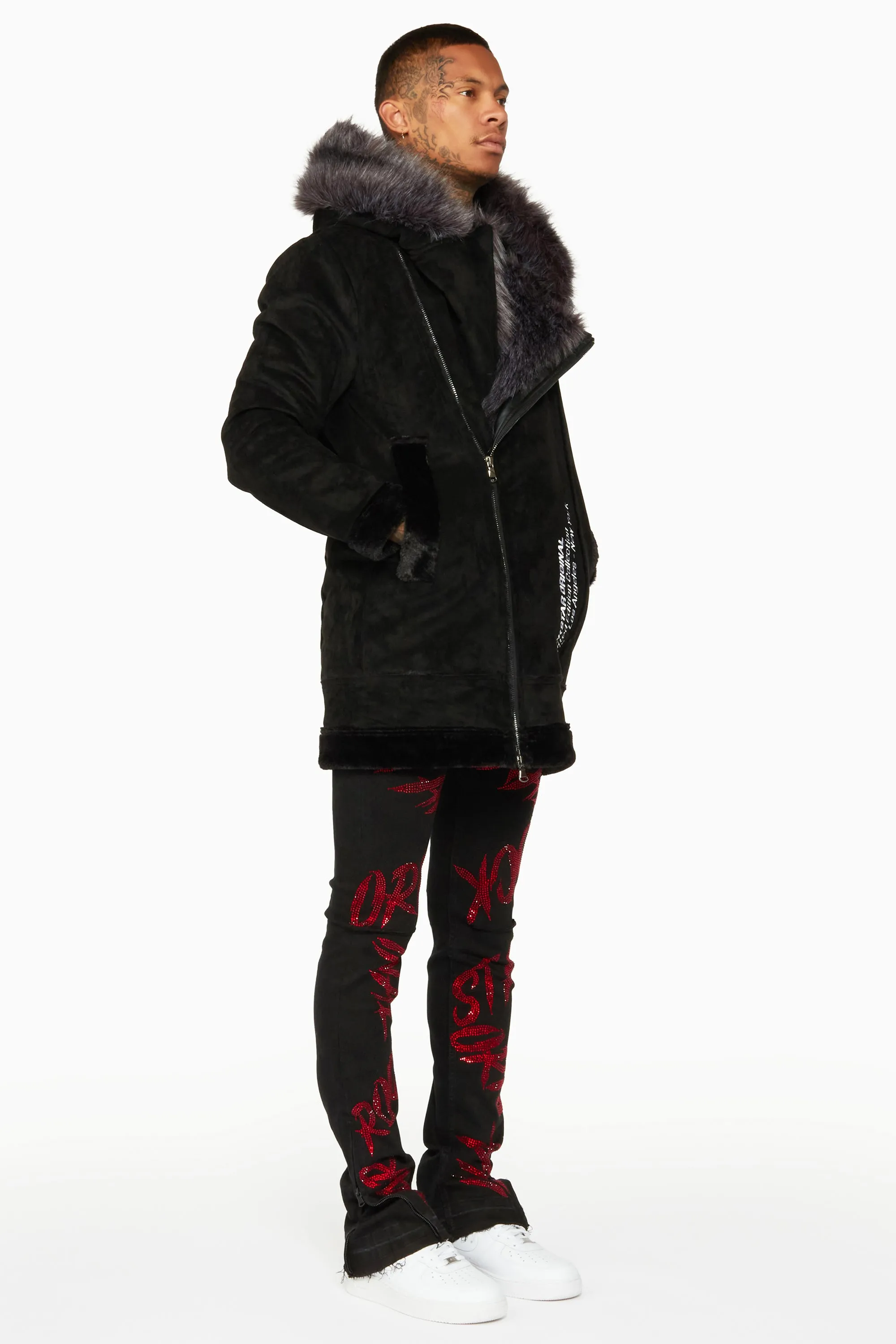 Keegan 3.0 Black Faux Fur Jacket sold by Rockstar Original product image thumbnail 5