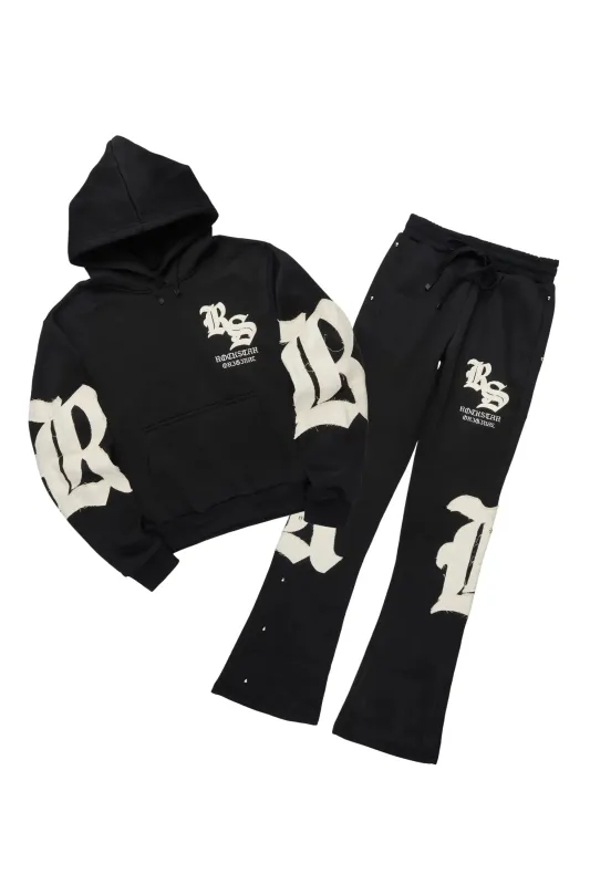 Shironda Black Snap Stacked Track Set sold by Rockstar Original