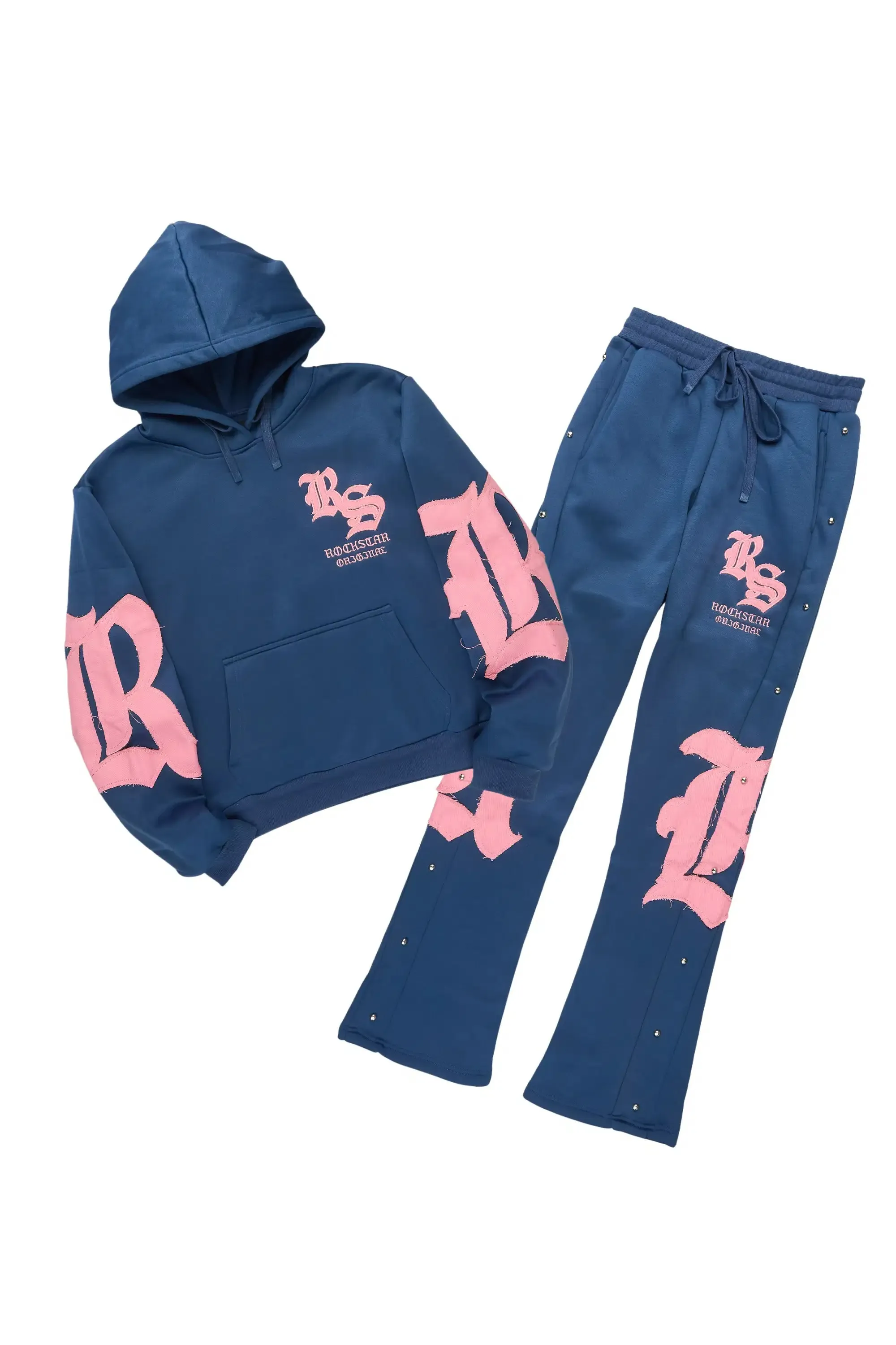 Shironda Navy Snap Stacked Track Set sold by Rockstar Original