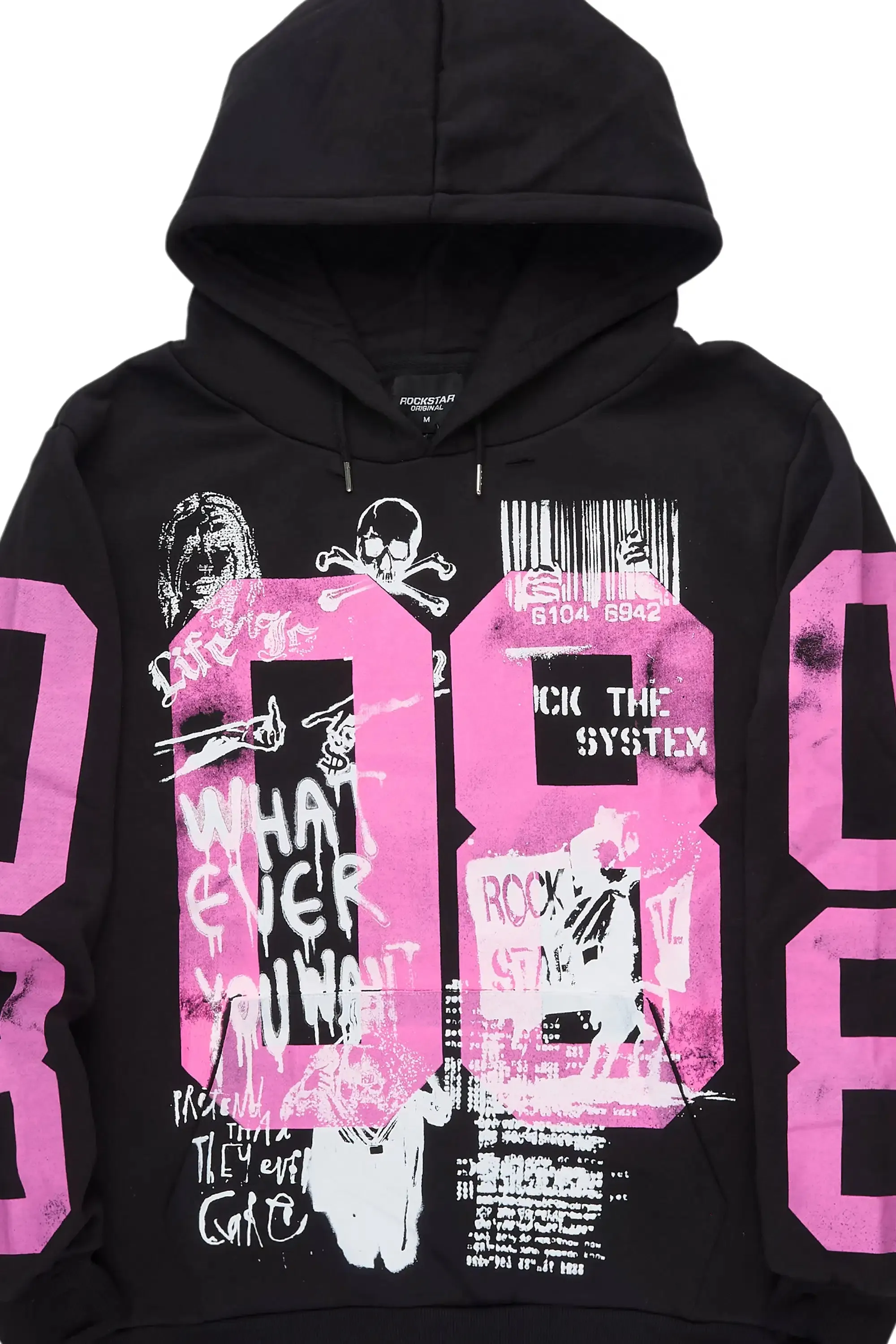 Grill Black/Pink Graphic Relaxed Hoodie sold by Rockstar Original product image thumbnail 2