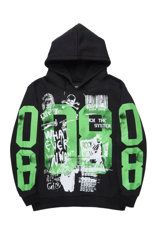 Grill Black/Green Graphic Relaxed Hoodie sold by Rockstar Original