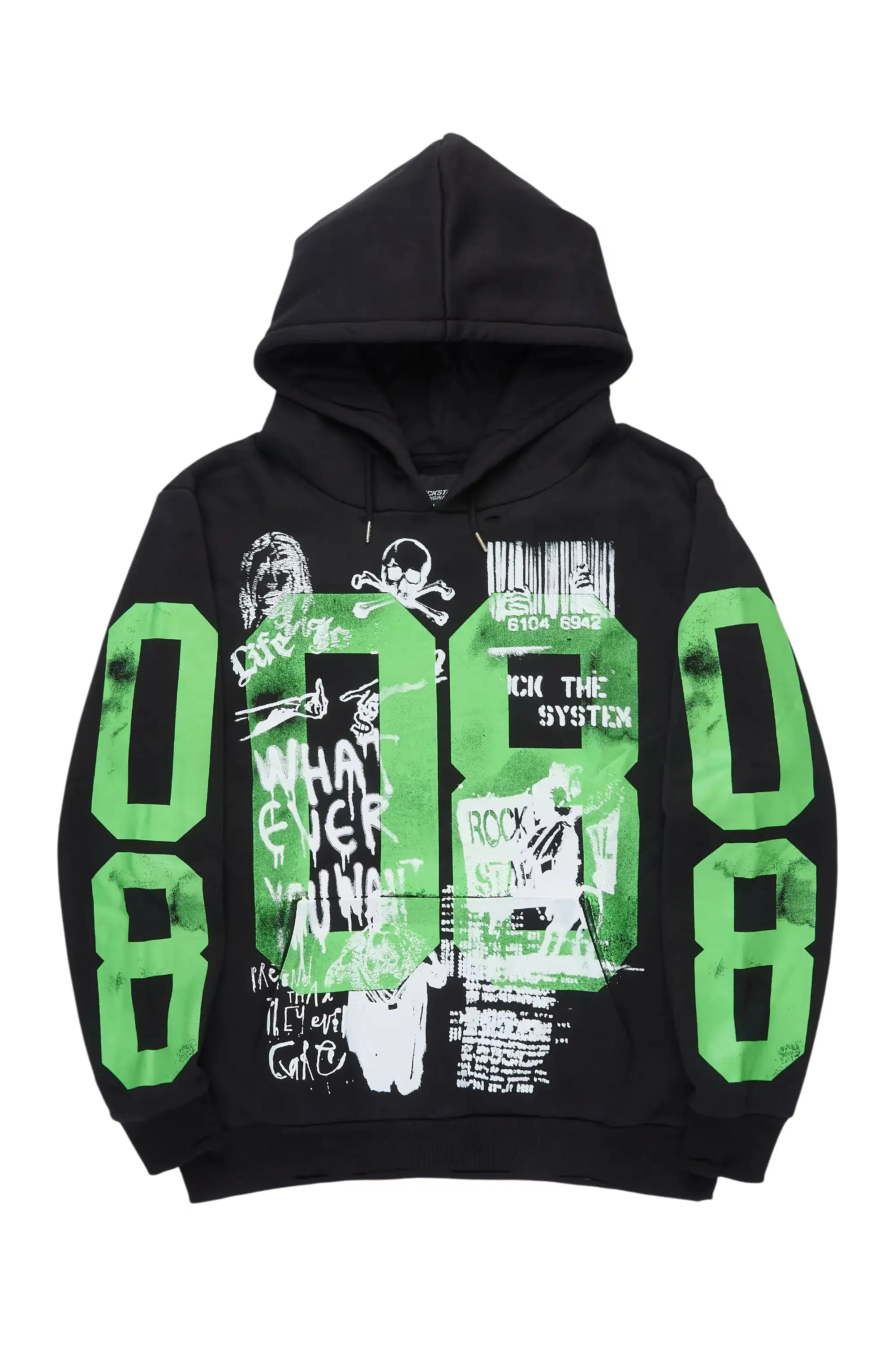 Grill Black/Green Graphic Relaxed Hoodie sold by Rockstar Original