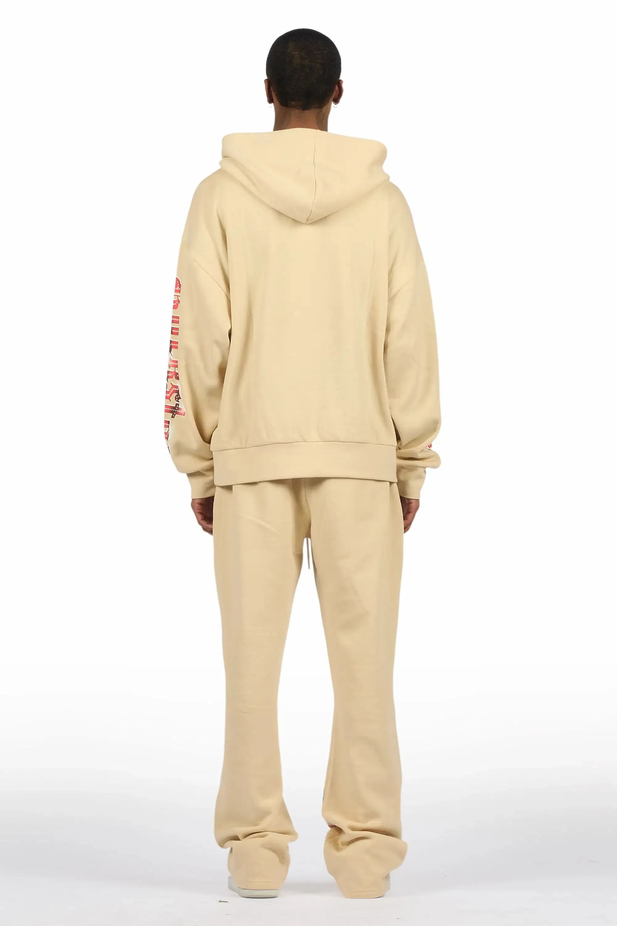 Graive Beige Hoodie/Baggy Pant Track Set sold by Rockstar Original product image thumbnail 4