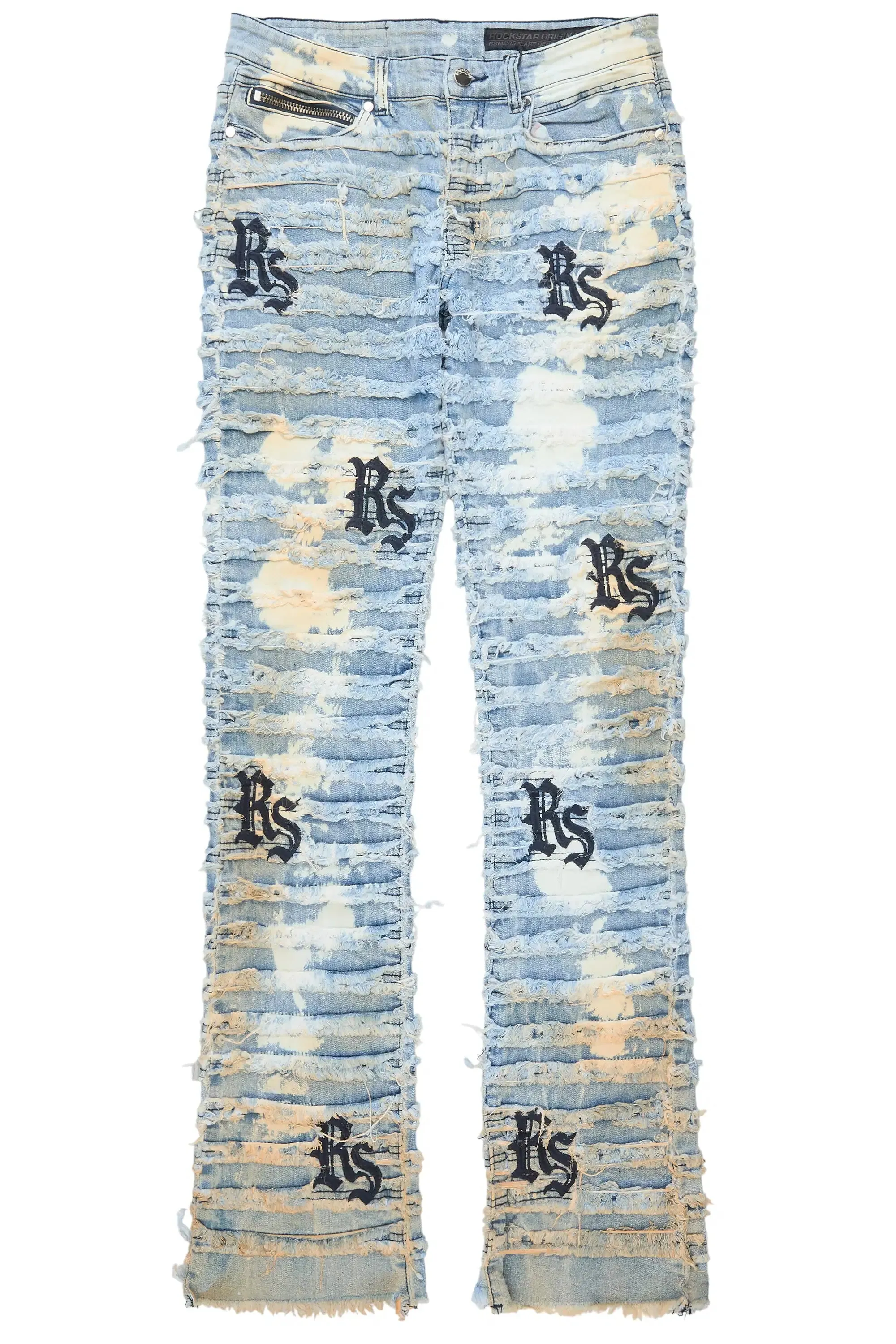 Inferna Blue Stacked Flare Jean sold by Rockstar Original