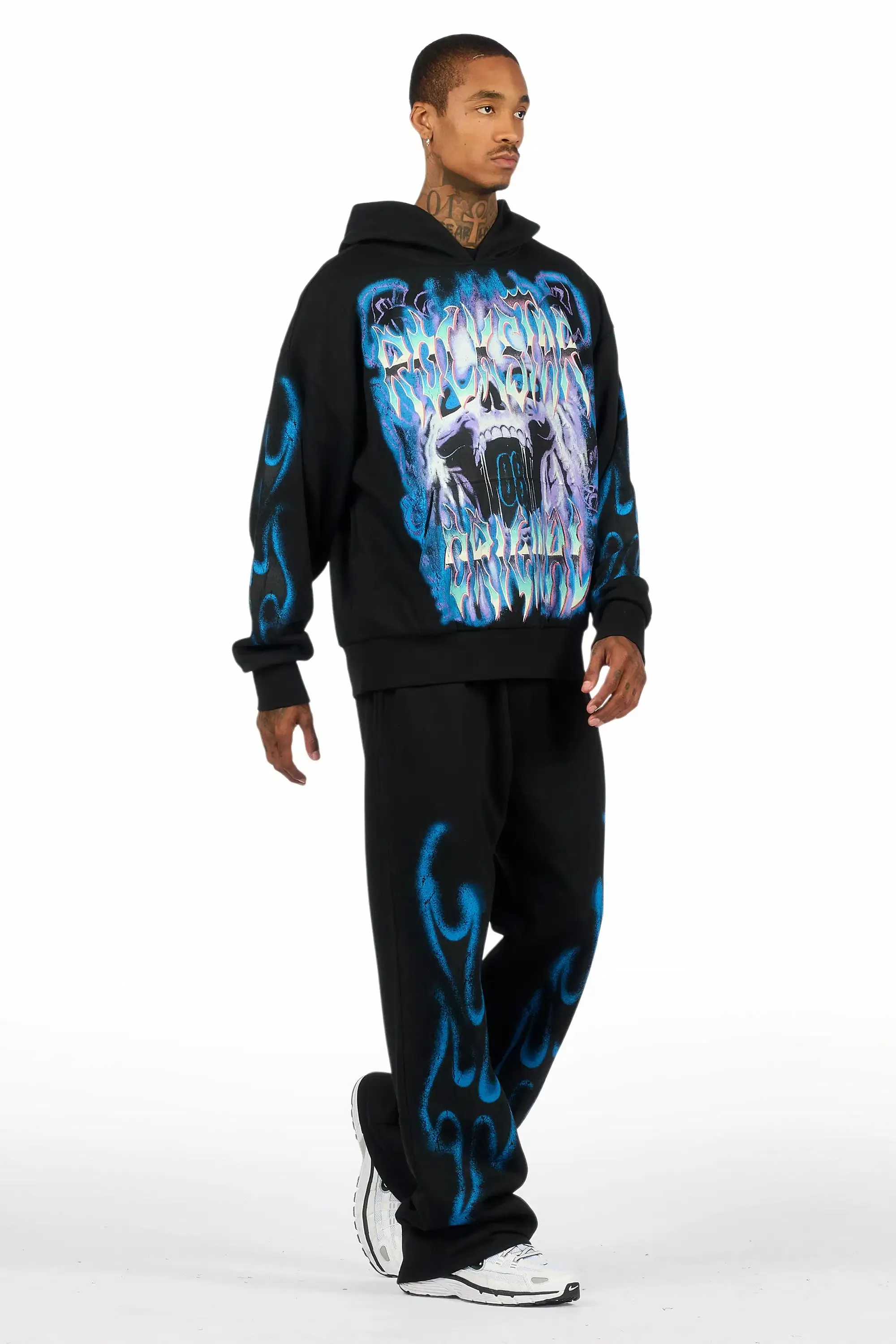 Rez Black Hoodie/Baggy Pant Track Set sold by Rockstar Original product image thumbnail 4