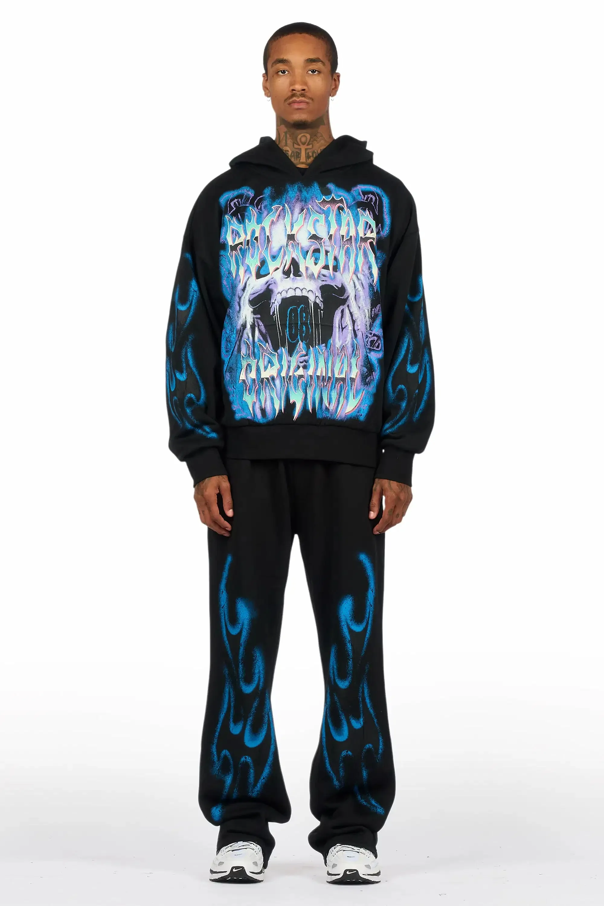 Rez Black Hoodie/Baggy Pant Track Set sold by Rockstar Original product image thumbnail 2