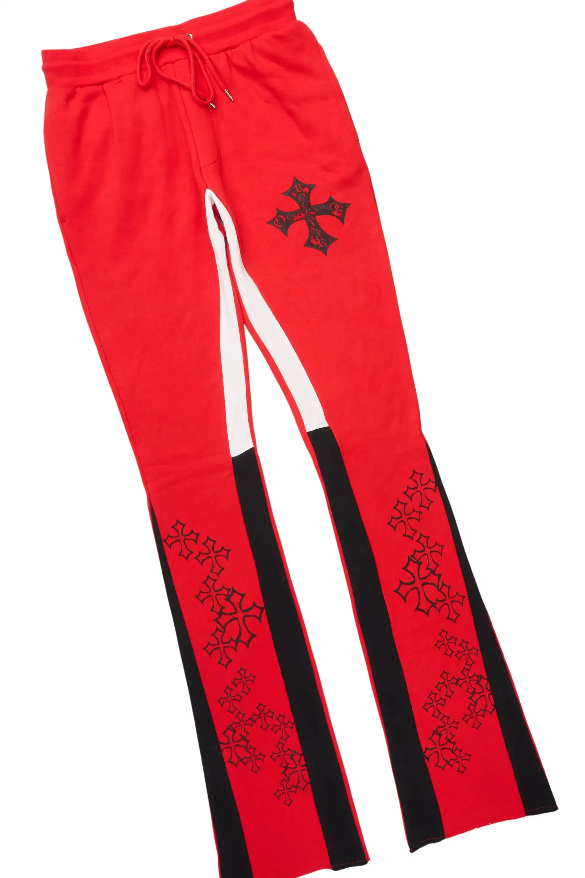 Marzion Red/Black Hoodie/Stacked Flare Track Set sold by Rockstar Original product image thumbnail 4