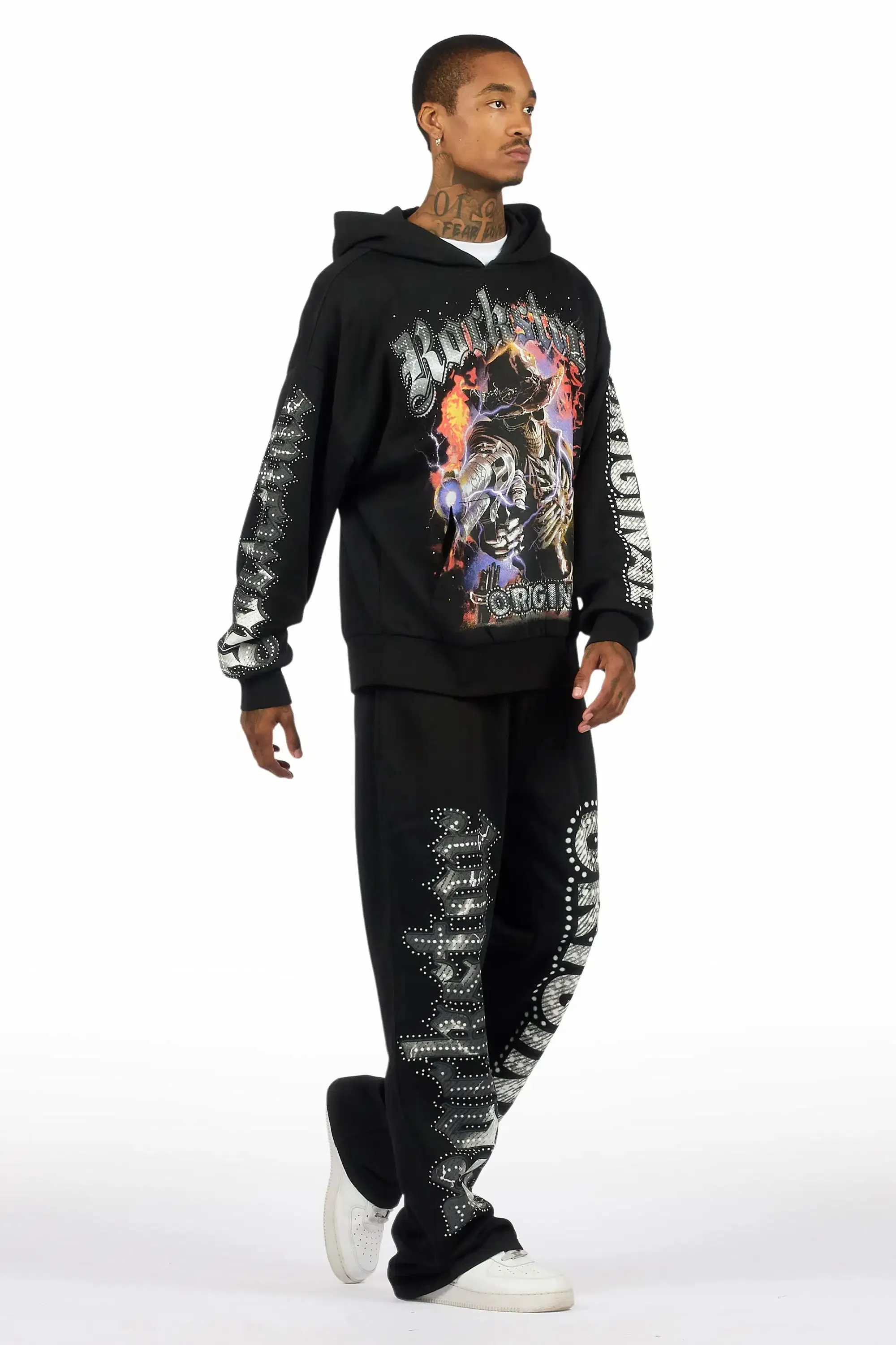 Krome Black Hoodie/Baggy Pant Track Set sold by Rockstar Original product image thumbnail 3