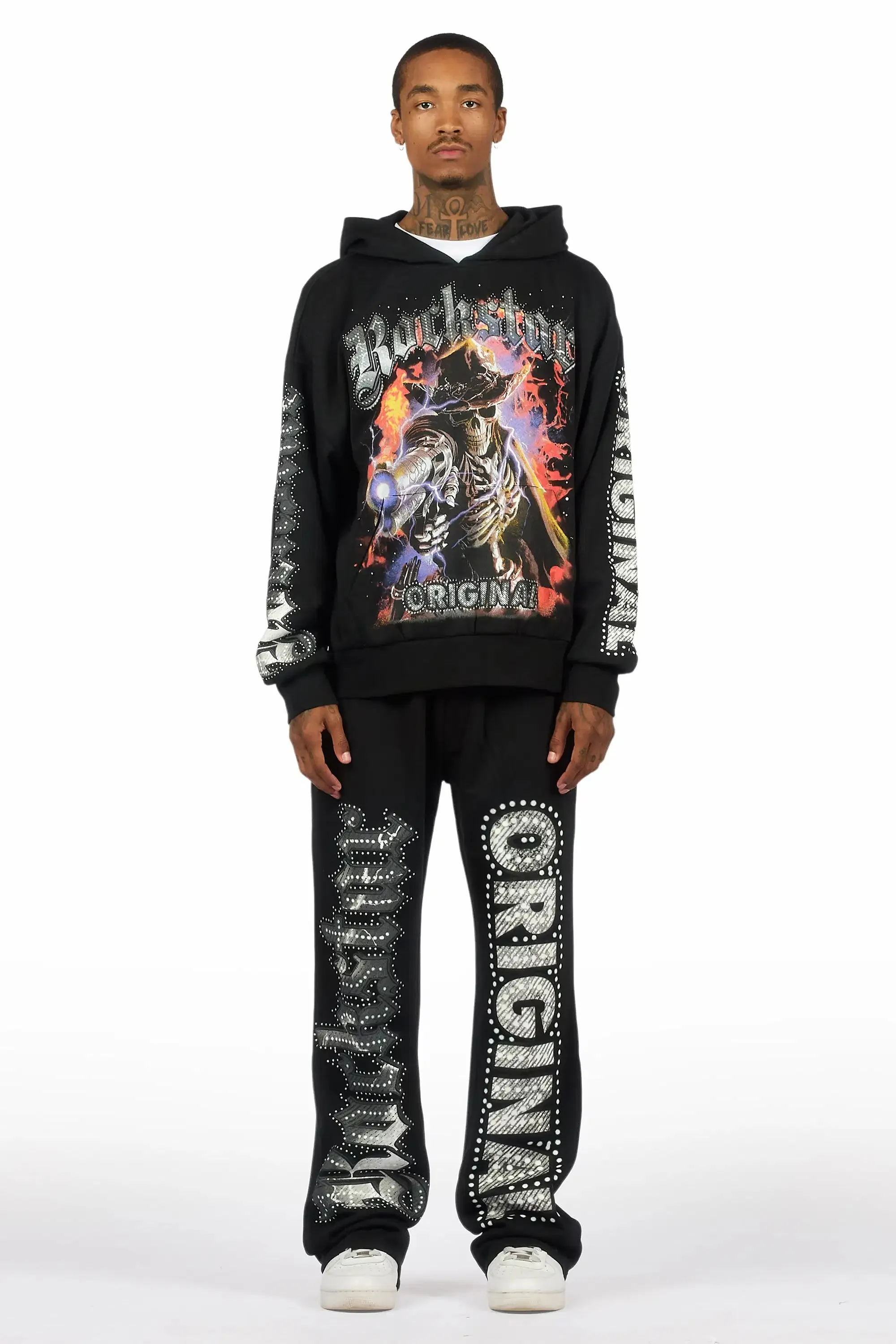 Krome Black Hoodie/Baggy Pant Track Set sold by Rockstar Original product image thumbnail 2