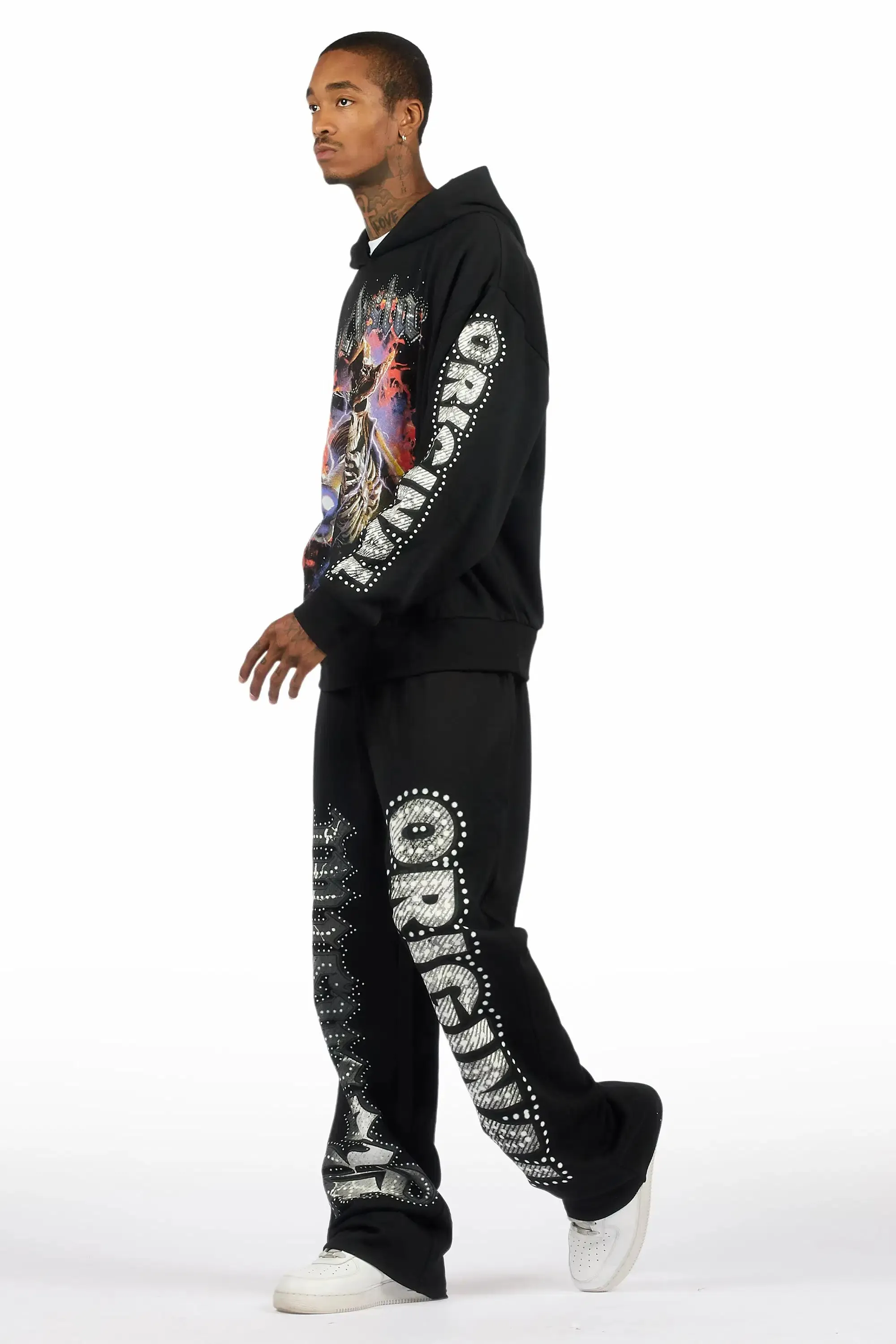Krome Black Hoodie/Baggy Pant Track Set sold by Rockstar Original product image thumbnail 5