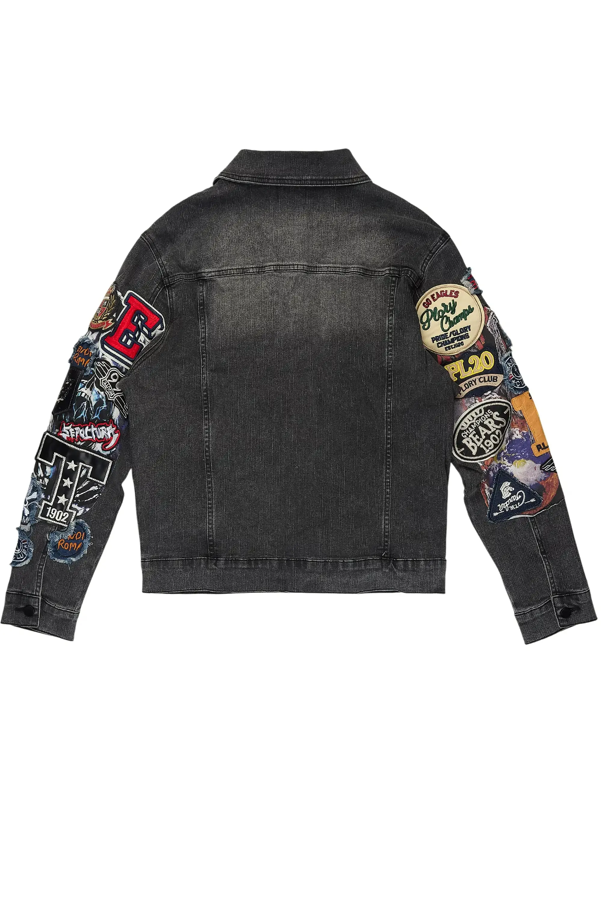 Espan Dark Grey Denim Jacket sold by Rockstar Original product image thumbnail 3