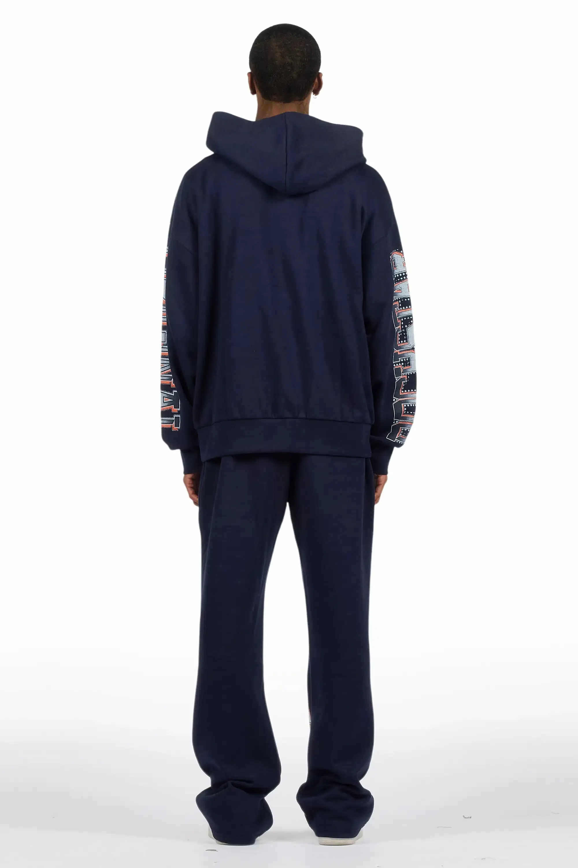 Kross Navy Hoodie/Baggy Pant Track Set sold by Rockstar Original product image thumbnail 4