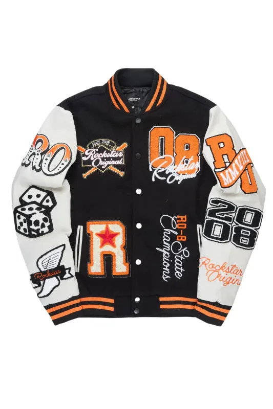 Forbidden Black Varsity Jacket sold by Rockstar Original