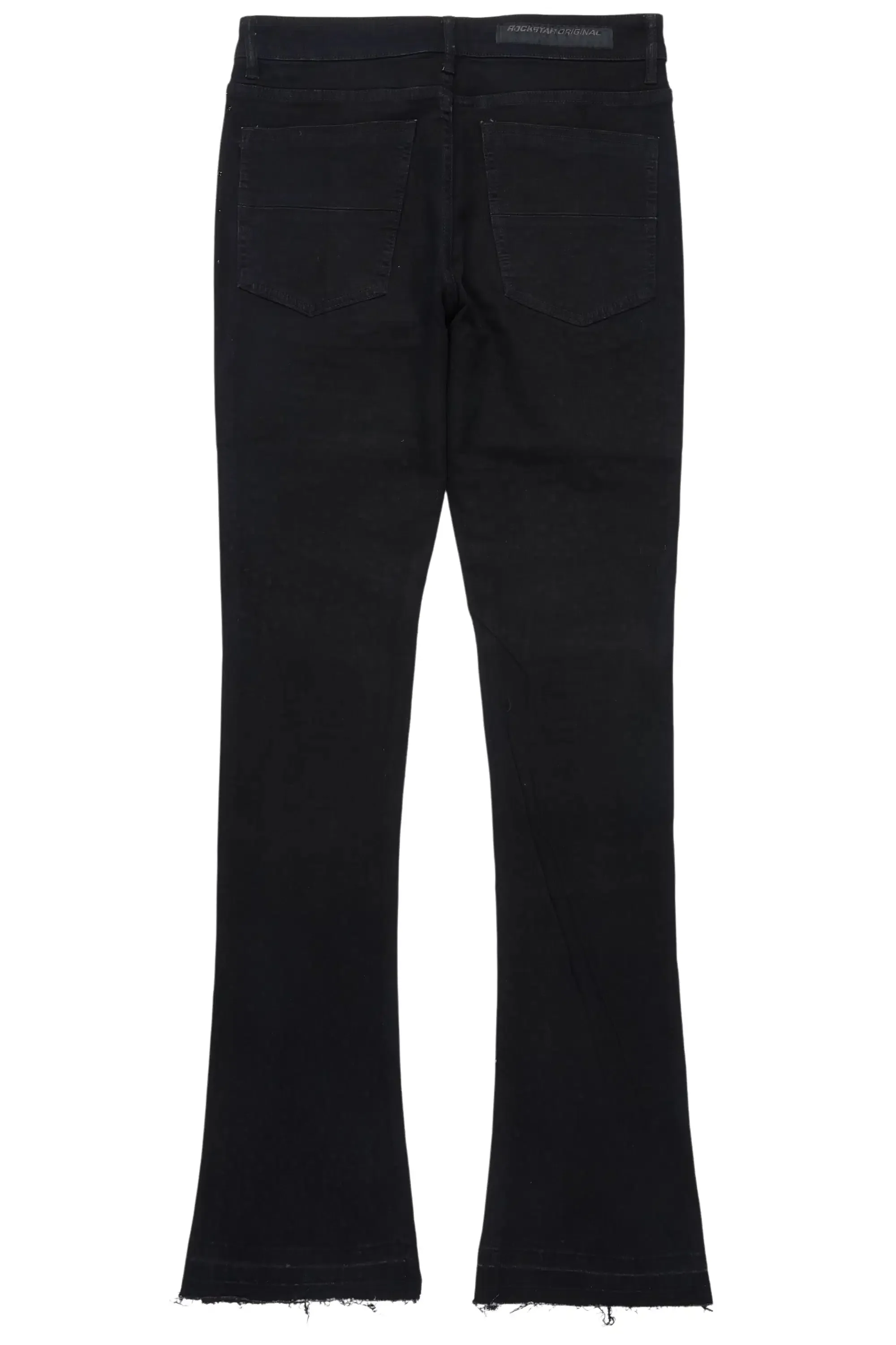 Prism Black/Black Rhinestone Stacked Flare Jean sold by Rockstar Original product image thumbnail 3