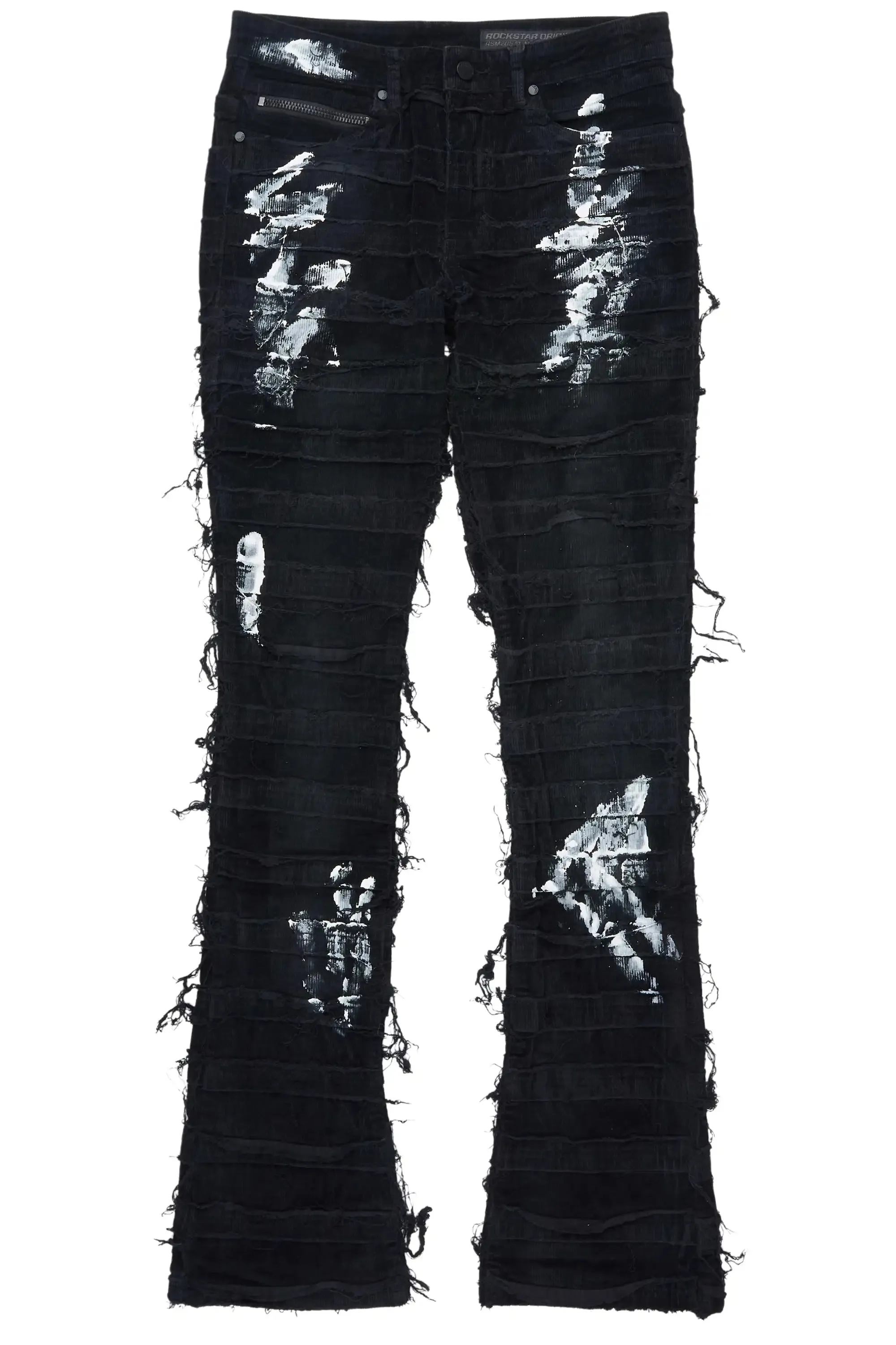 Garson Black Painter Stacked Flare Corduroy Pant sold by Rockstar Original