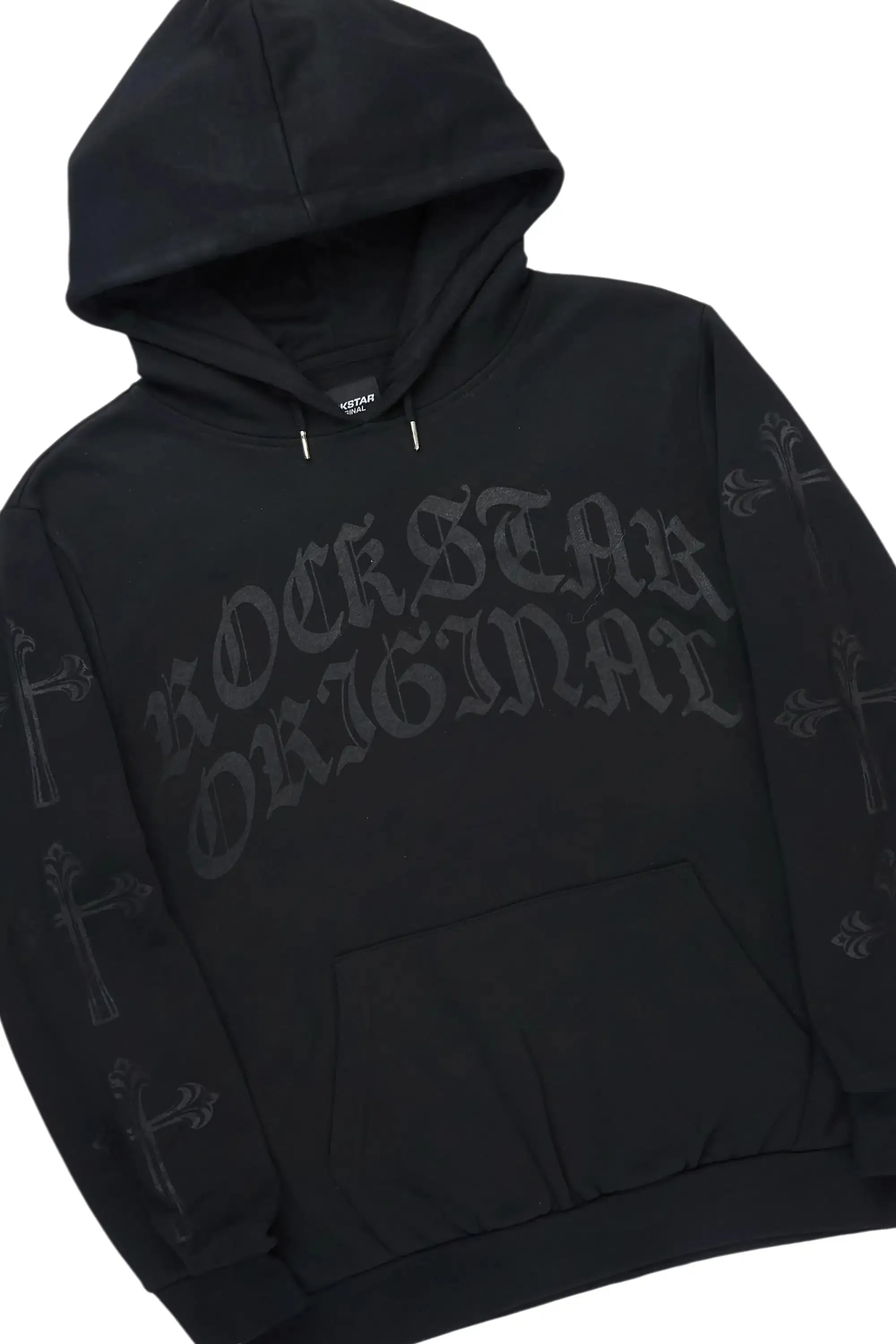 Michael Black/Black Hoodie/Stacked Flare Track Set sold by Rockstar Original product image thumbnail 2
