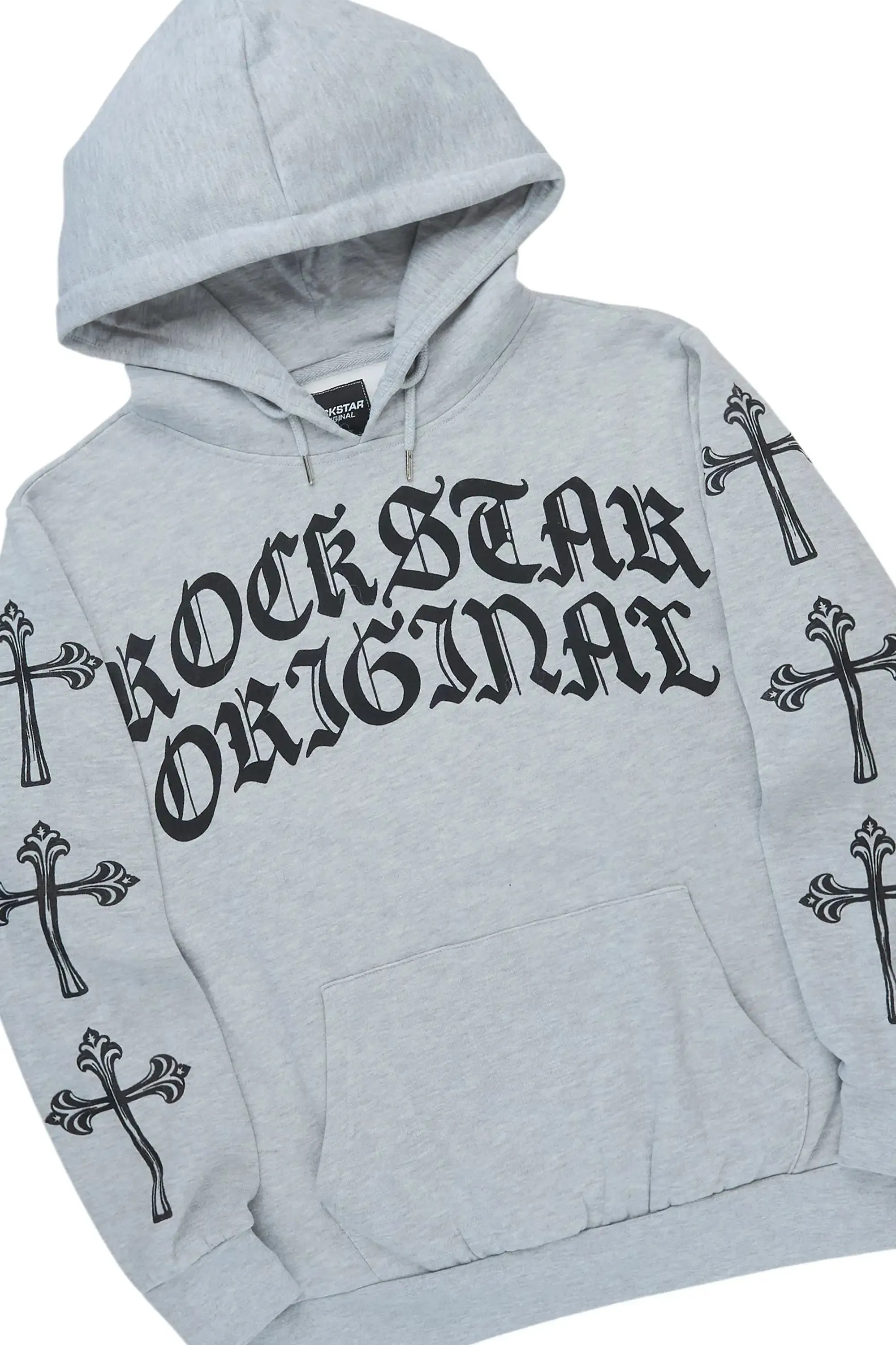 Michael Heather Grey/Black Hoodie/Stacked Flare Track Set sold by Rockstar Original product image thumbnail 2