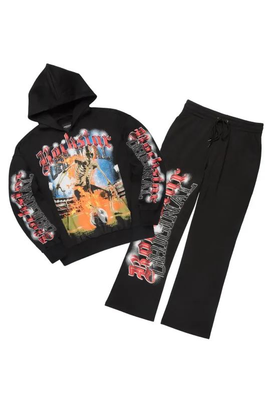 Graive Black Hoodie/Baggy Pant Track Set sold by Rockstar Original