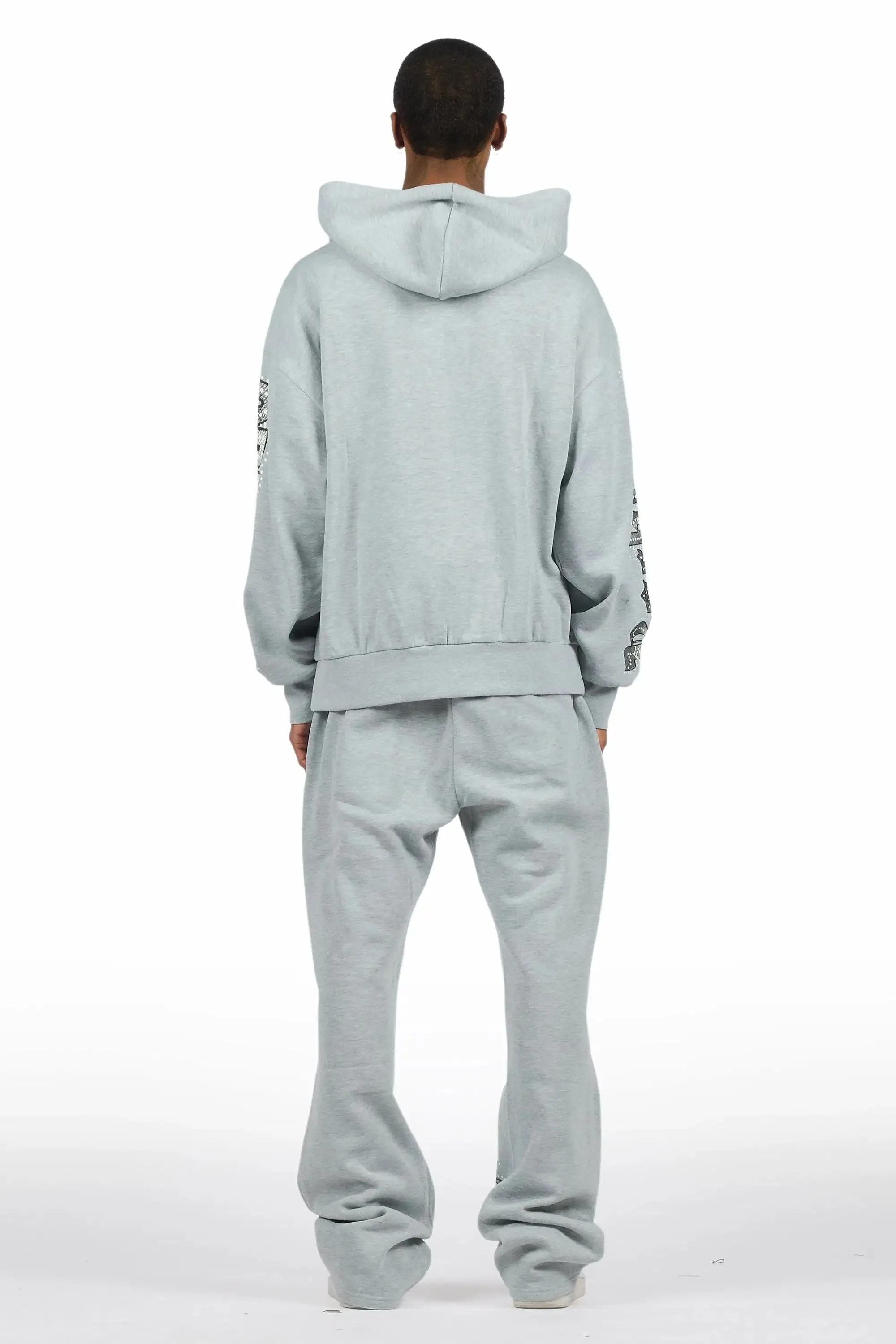 Krome Heather Grey Hoodie/Baggy Pant Track Set sold by Rockstar Original product image thumbnail 4