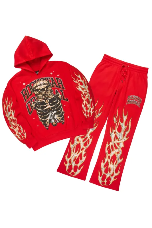 Kaizel Red Hoodie/Baggy Pant Track Set sold by Rockstar Original