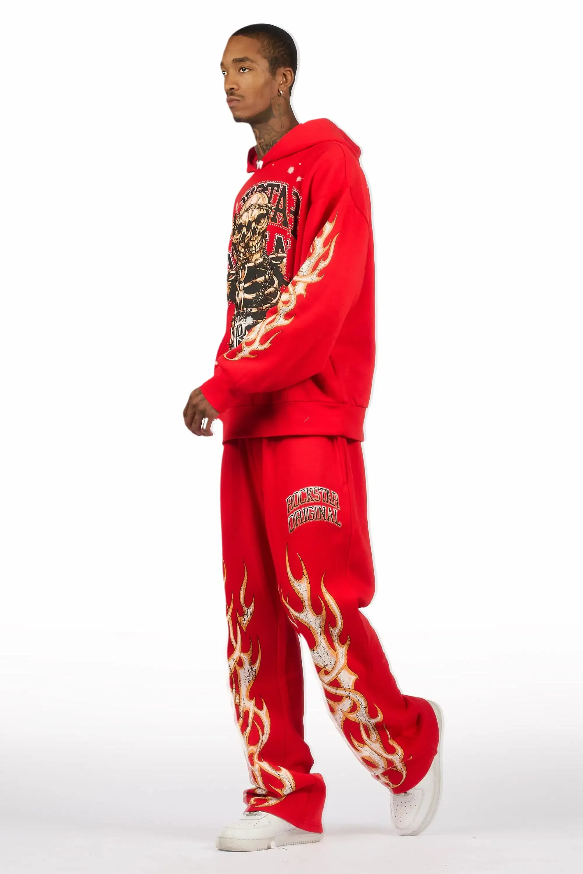 Kaizel Red Hoodie/Baggy Pant Track Set sold by Rockstar Original product image thumbnail 5