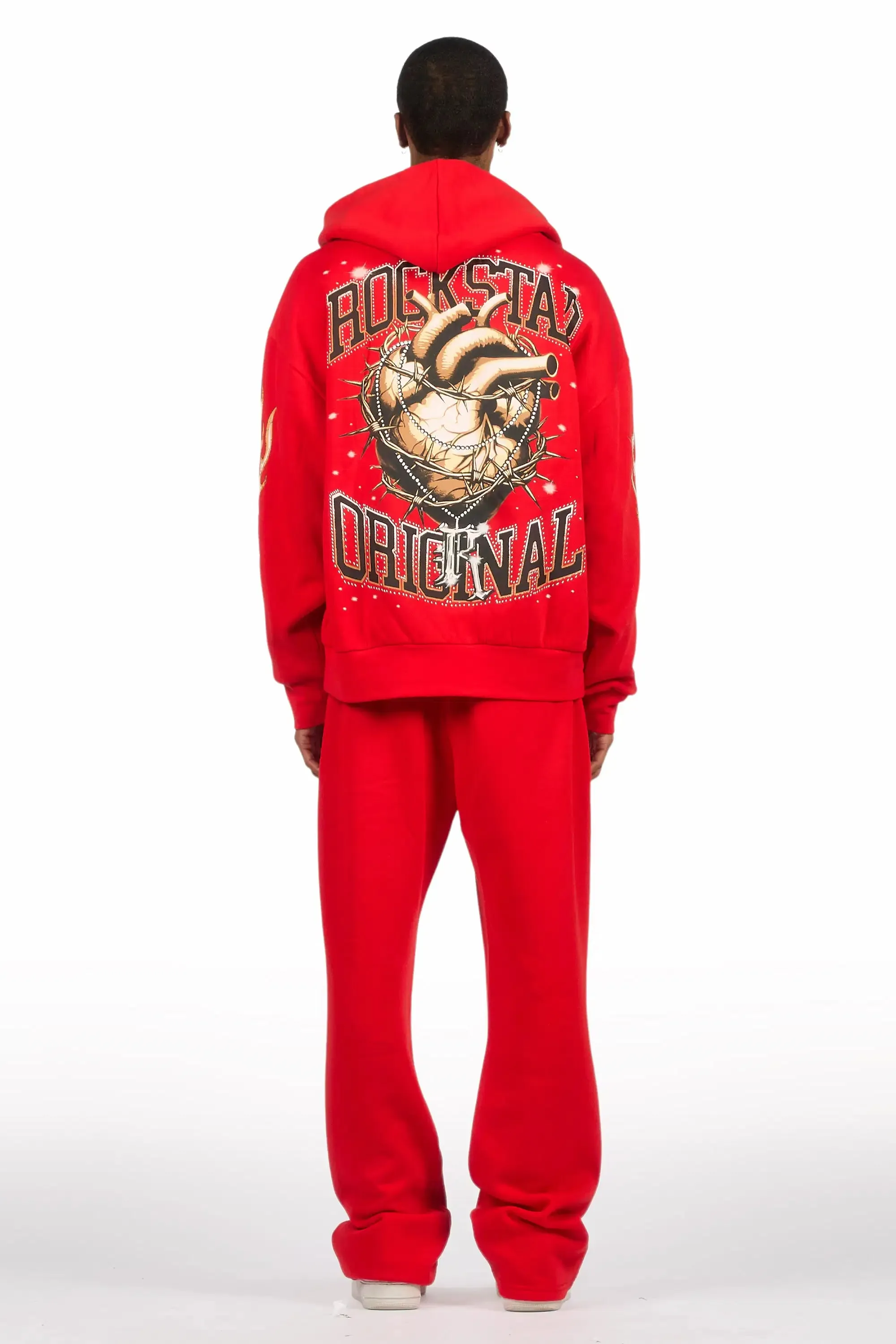 Kaizel Red Hoodie/Baggy Pant Track Set sold by Rockstar Original product image thumbnail 3