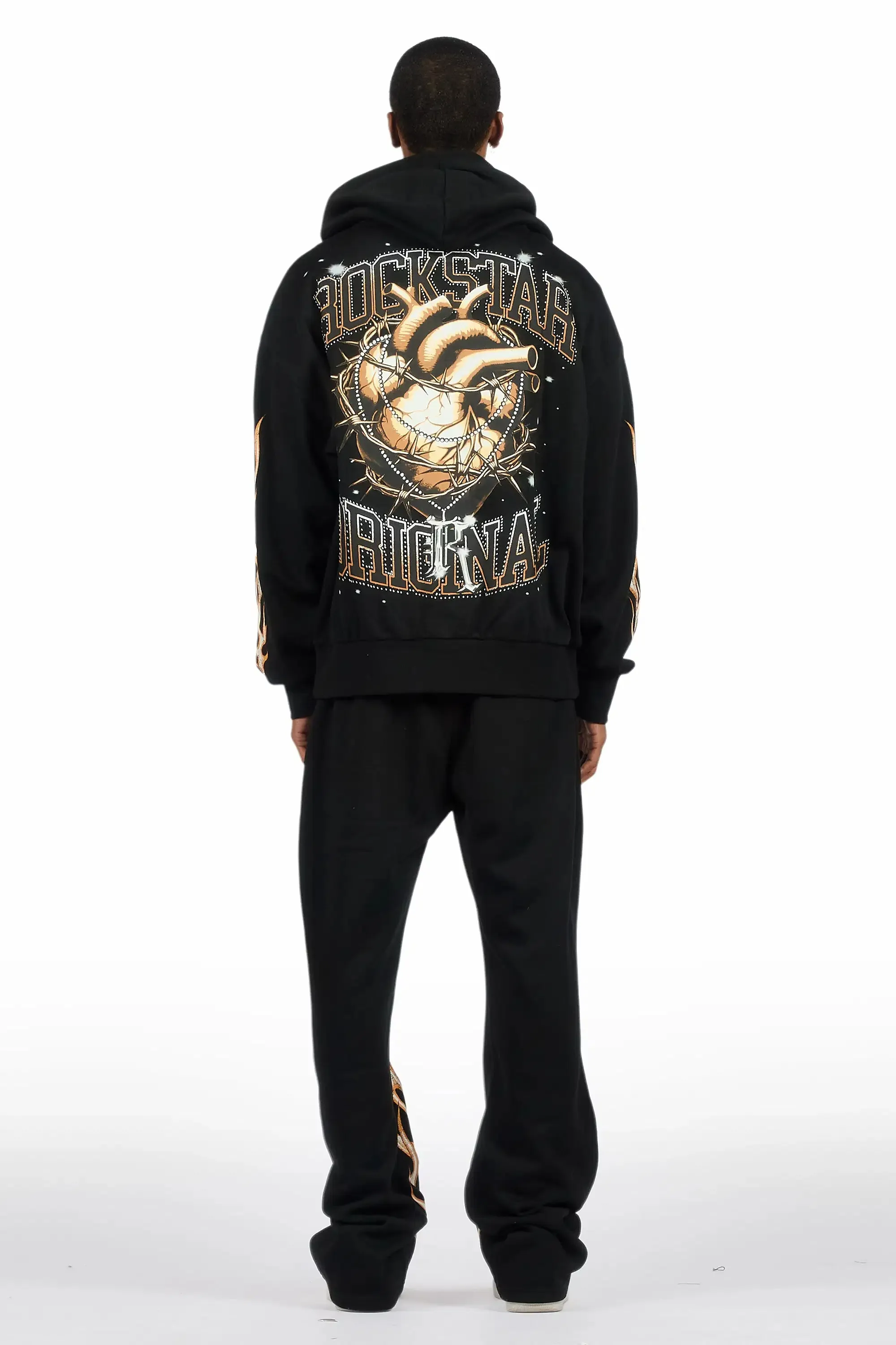 Kaizel Black Hoodie/Baggy Pant Track Set sold by Rockstar Original product image thumbnail 3