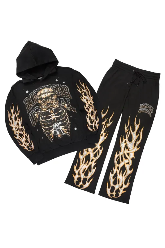 Kaizel Black Hoodie/Baggy Pant Track Set sold by Rockstar Original