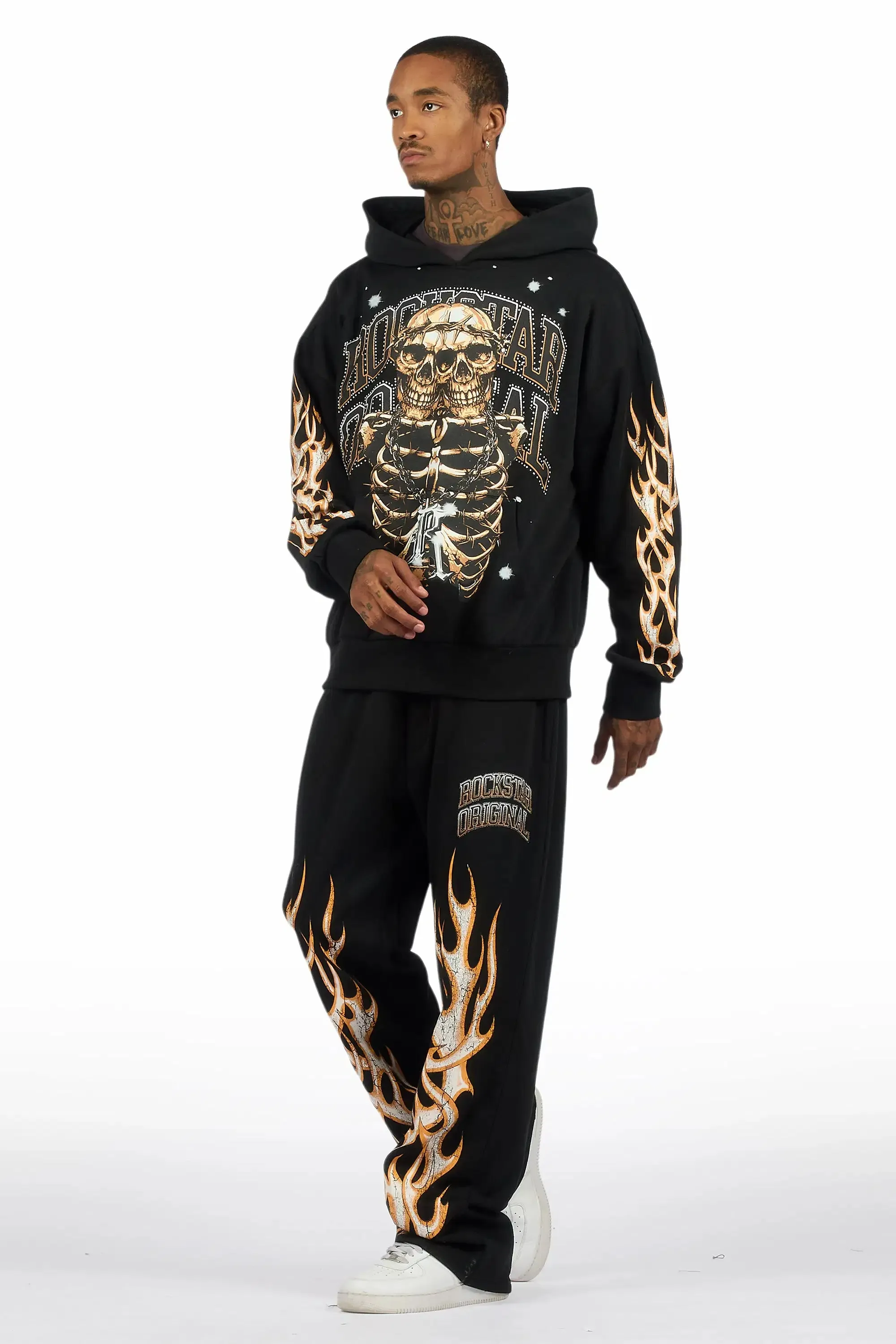 Kaizel Black Hoodie/Baggy Pant Track Set sold by Rockstar Original product image thumbnail 5