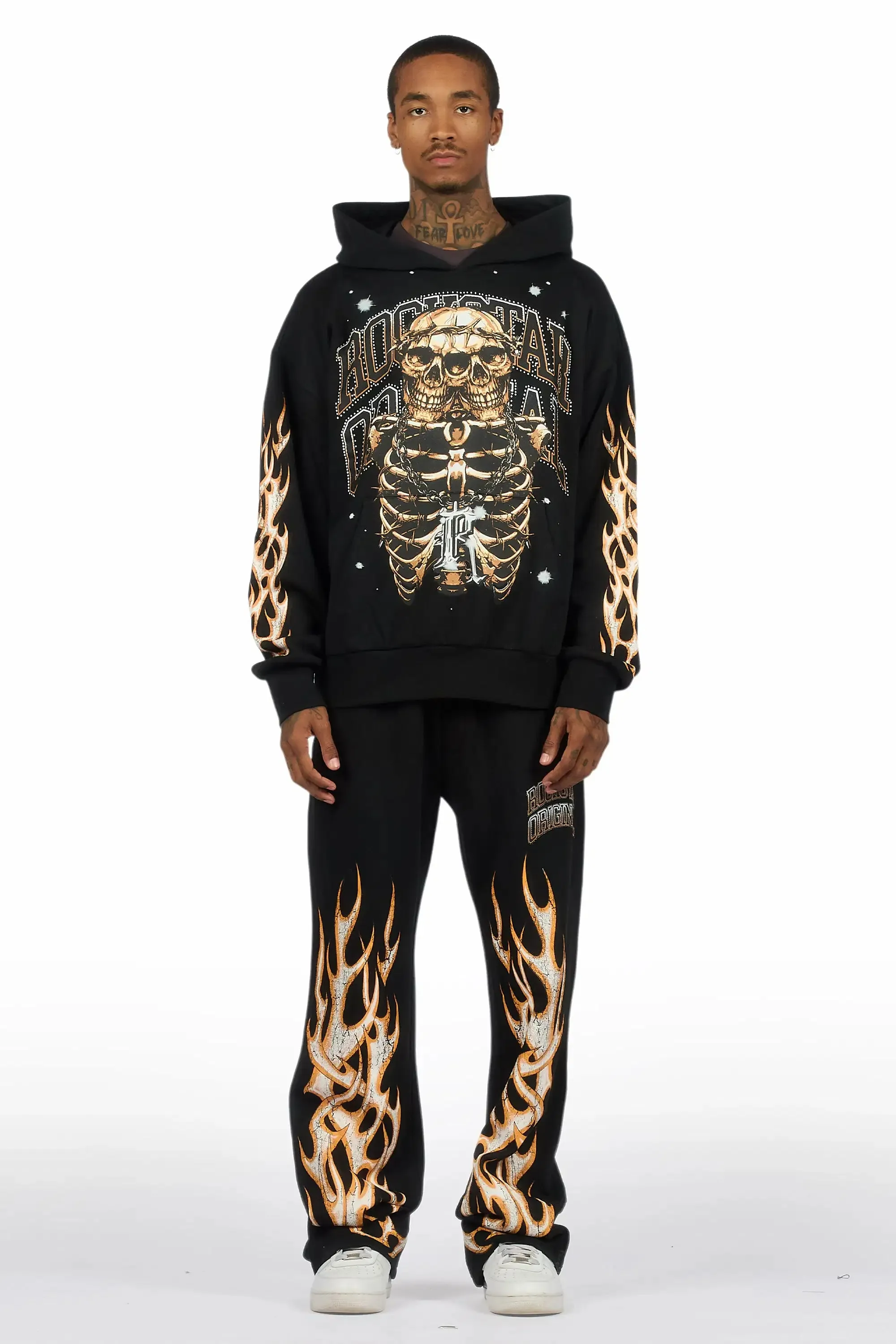 Kaizel Black Hoodie/Baggy Pant Track Set sold by Rockstar Original product image thumbnail 2