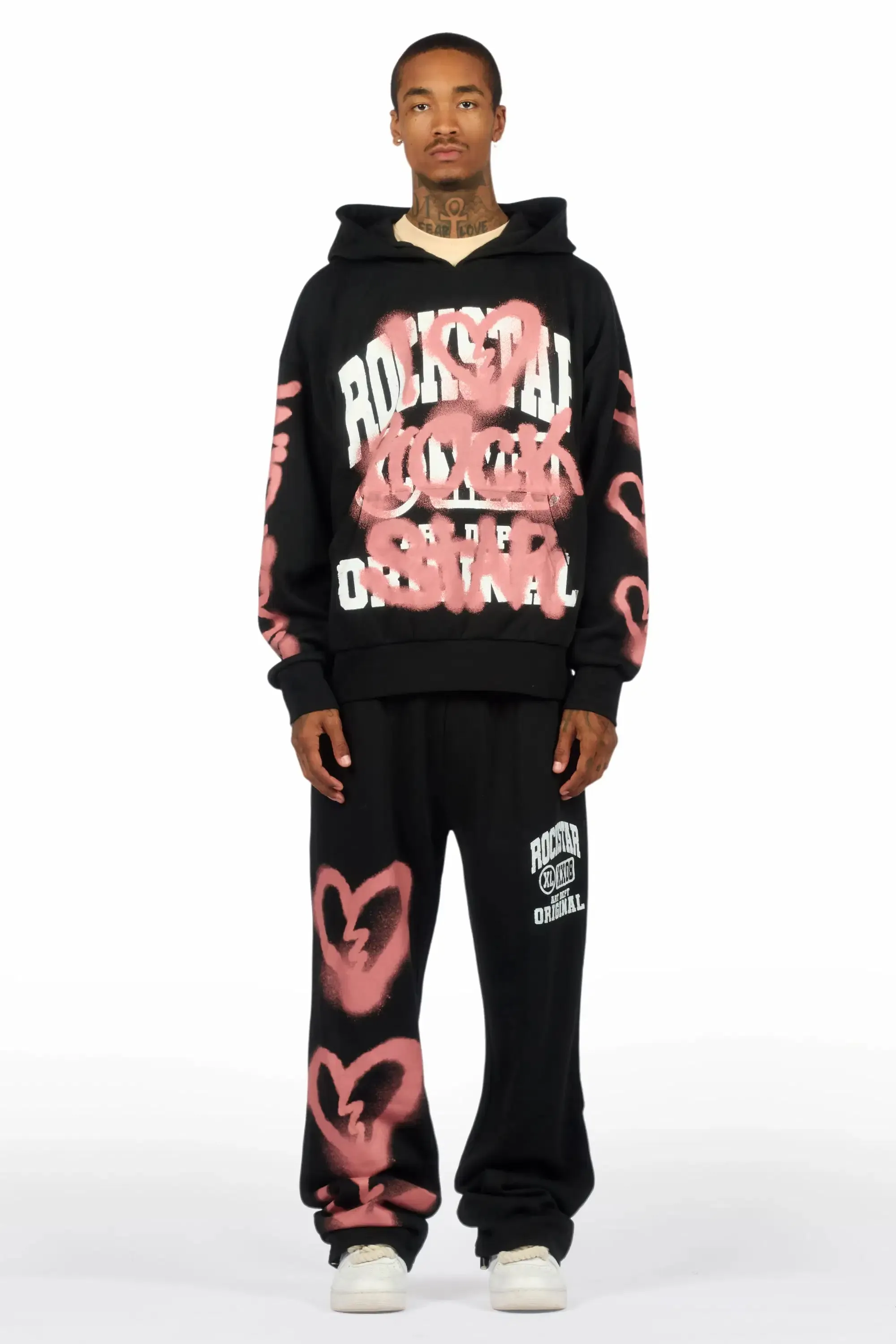 Loverdose Black Hoodie/Baggy Pant Track Set sold by Rockstar Original product image thumbnail 2