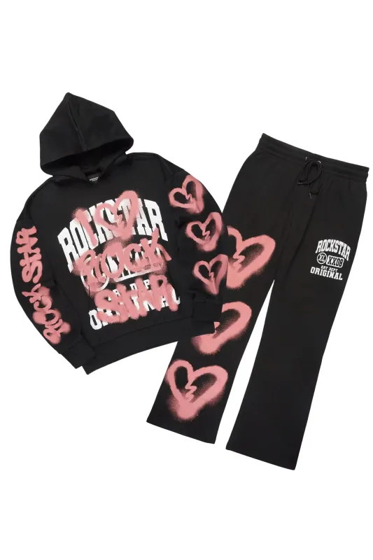 Loverdose Black Hoodie/Baggy Pant Track Set sold by Rockstar Original
