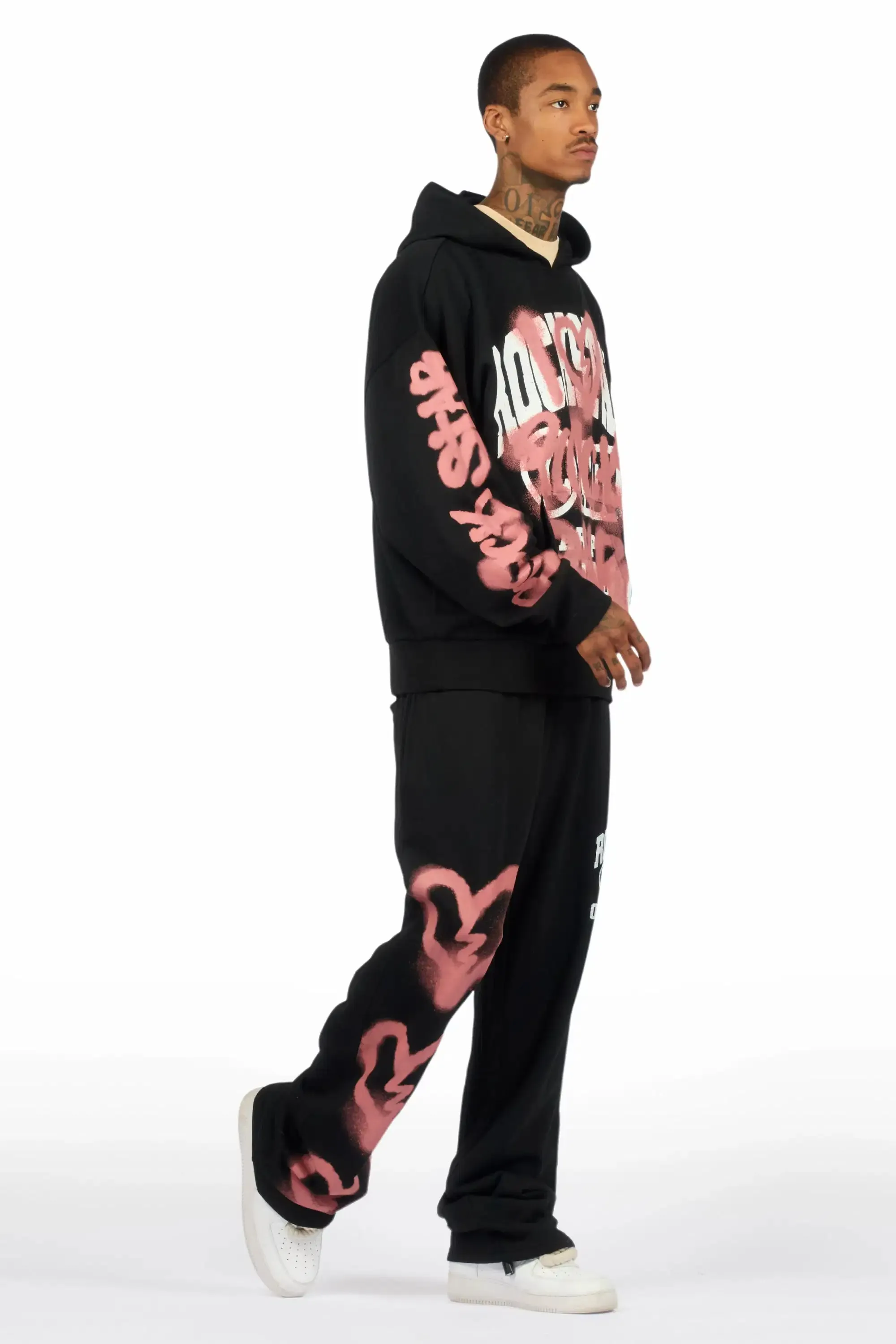Loverdose Black Hoodie/Baggy Pant Track Set sold by Rockstar Original product image thumbnail 3