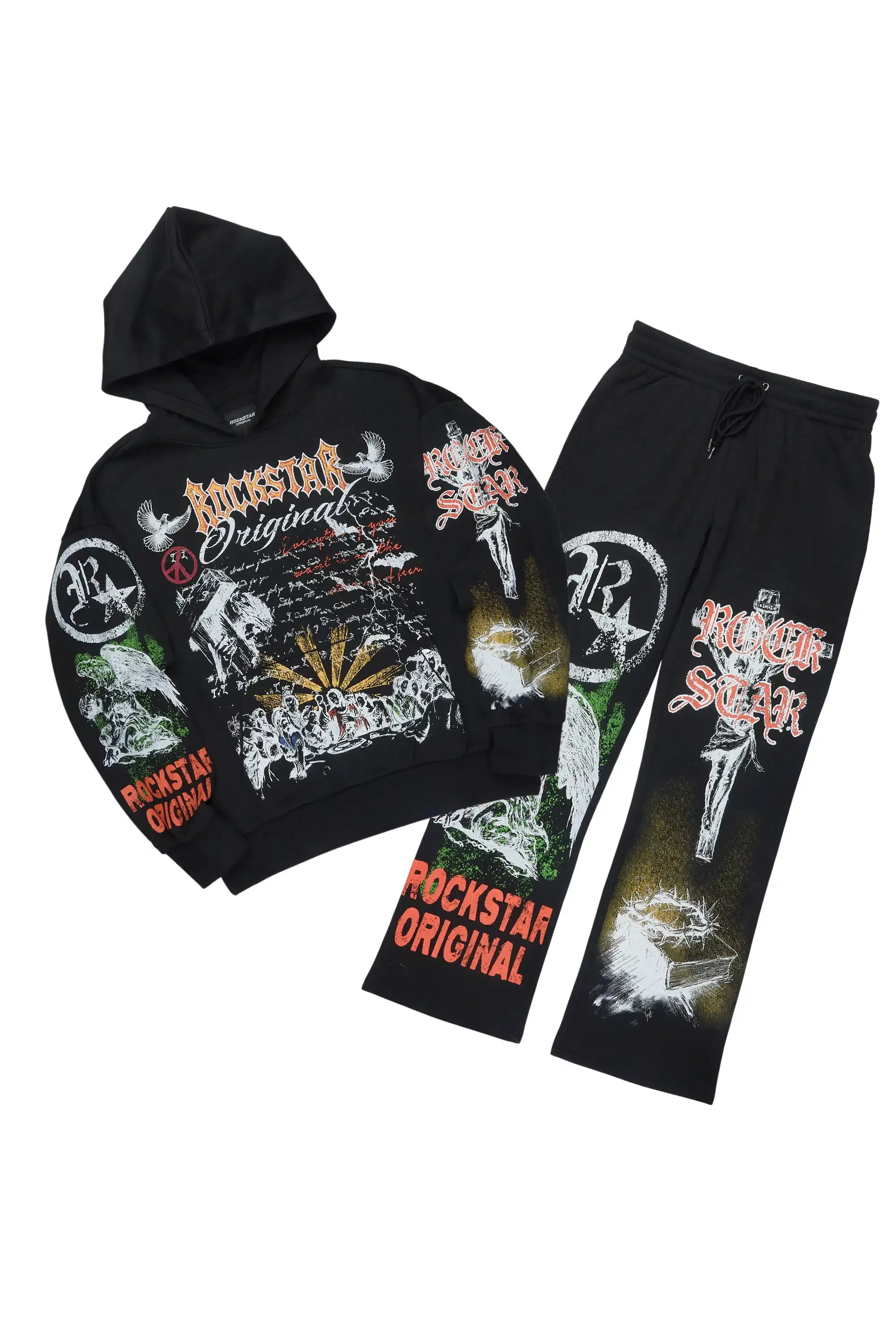 Suppersketch Black Hoodie/Baggy Pant Track Set sold by Rockstar Original