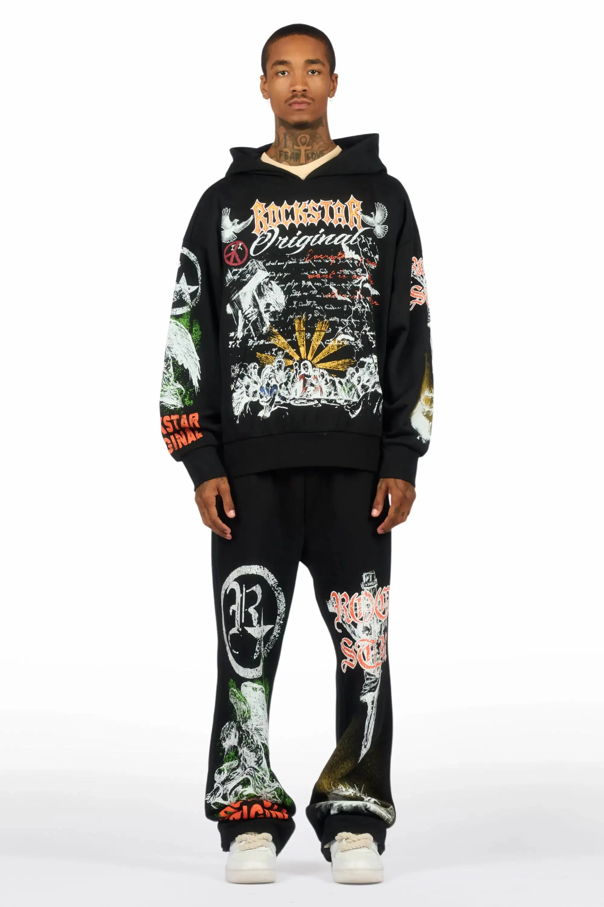 Suppersketch Black Hoodie/Baggy Pant Track Set sold by Rockstar Original product image thumbnail 2