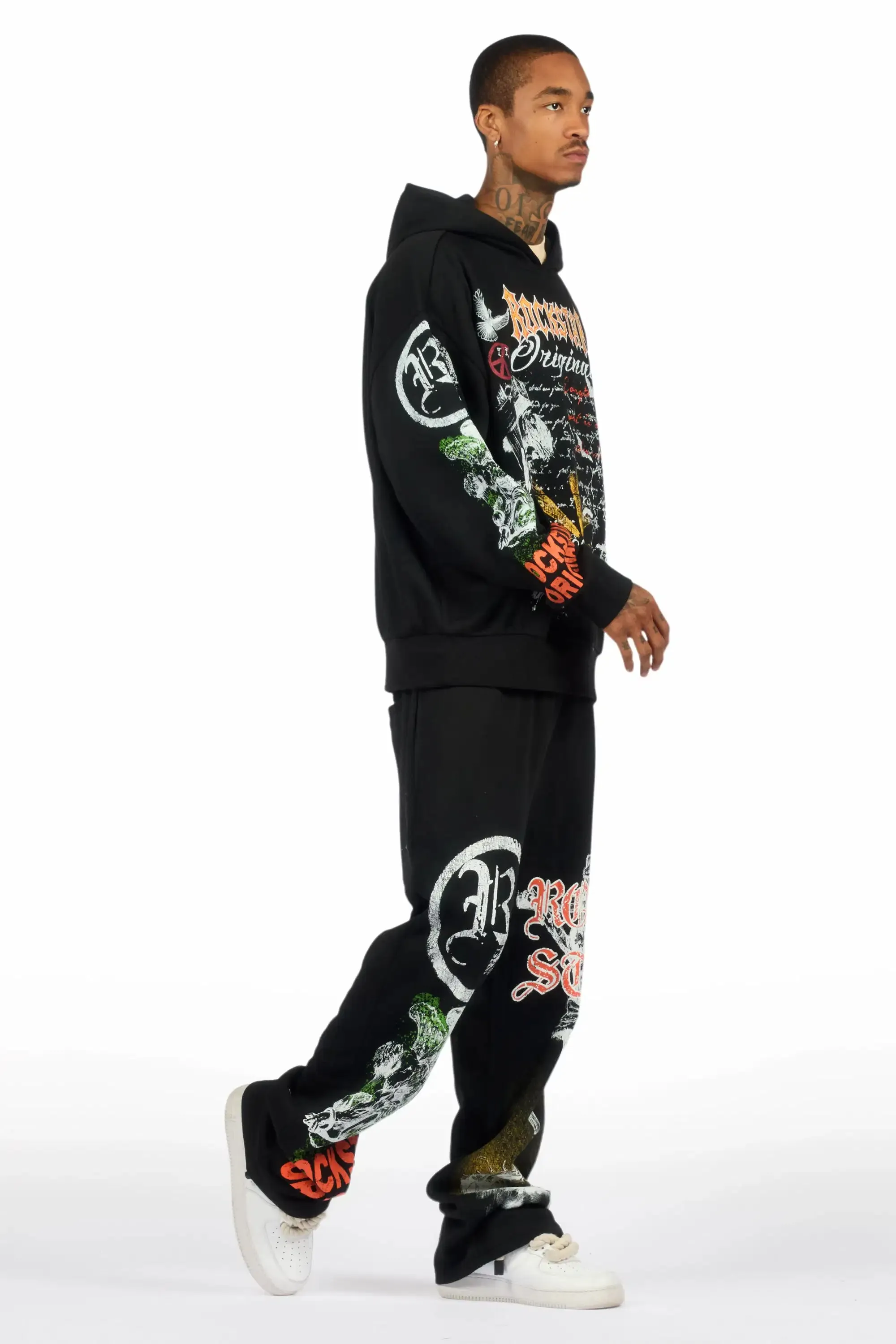 Suppersketch Black Hoodie/Baggy Pant Track Set sold by Rockstar Original product image thumbnail 3