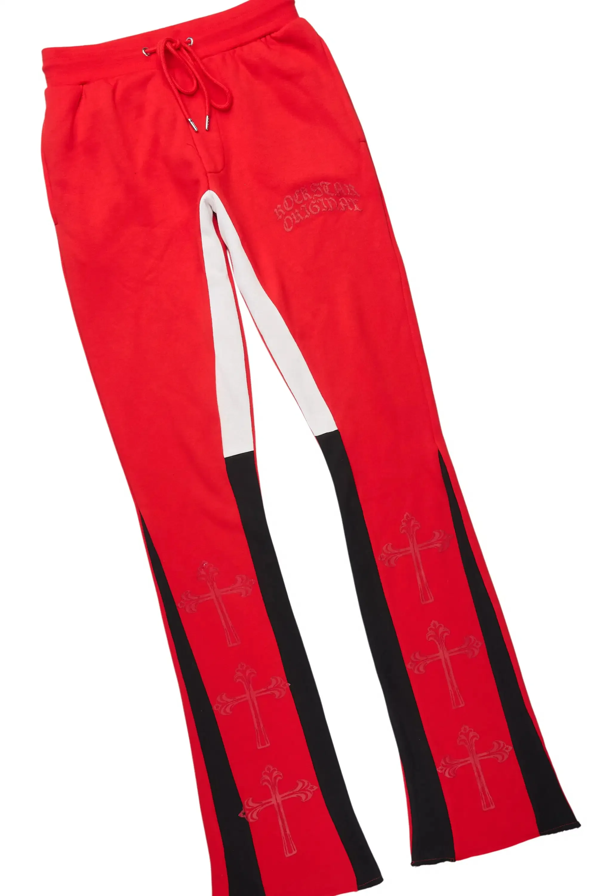 Michael Red Hoodie/Stacked Flare Track Set sold by Rockstar Original product image thumbnail 4