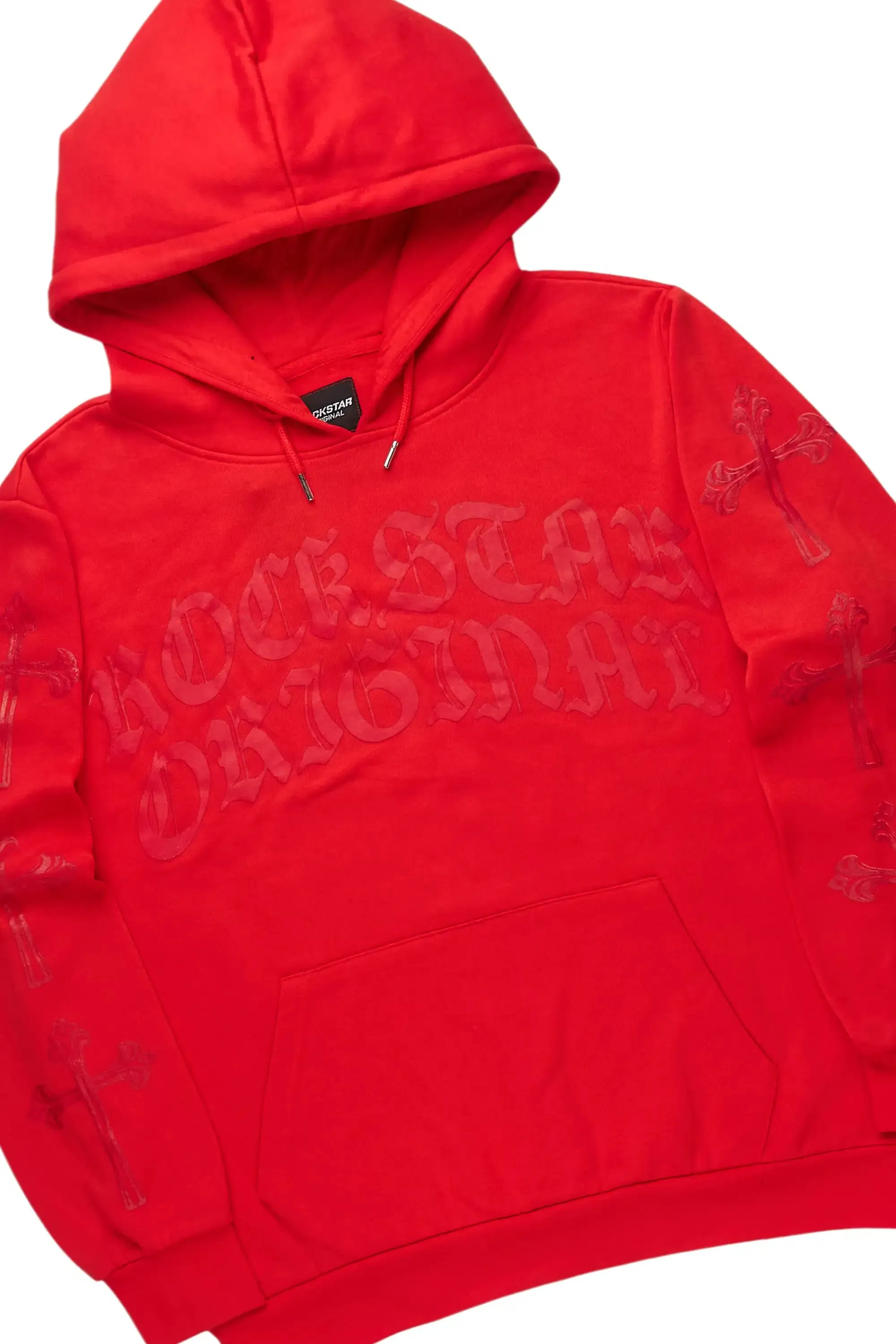 Michael Red Hoodie/Stacked Flare Track Set sold by Rockstar Original product image thumbnail 2