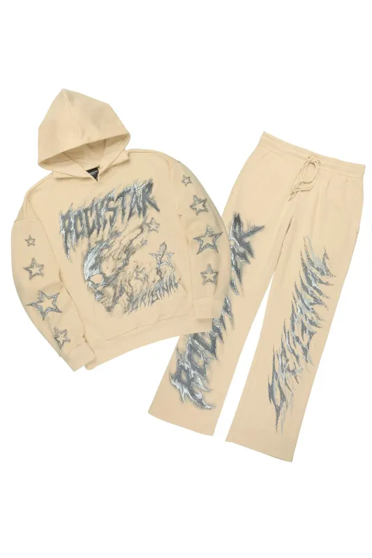 Jantra Beige Hoodie/Baggy Pant Track Set sold by Rockstar Original