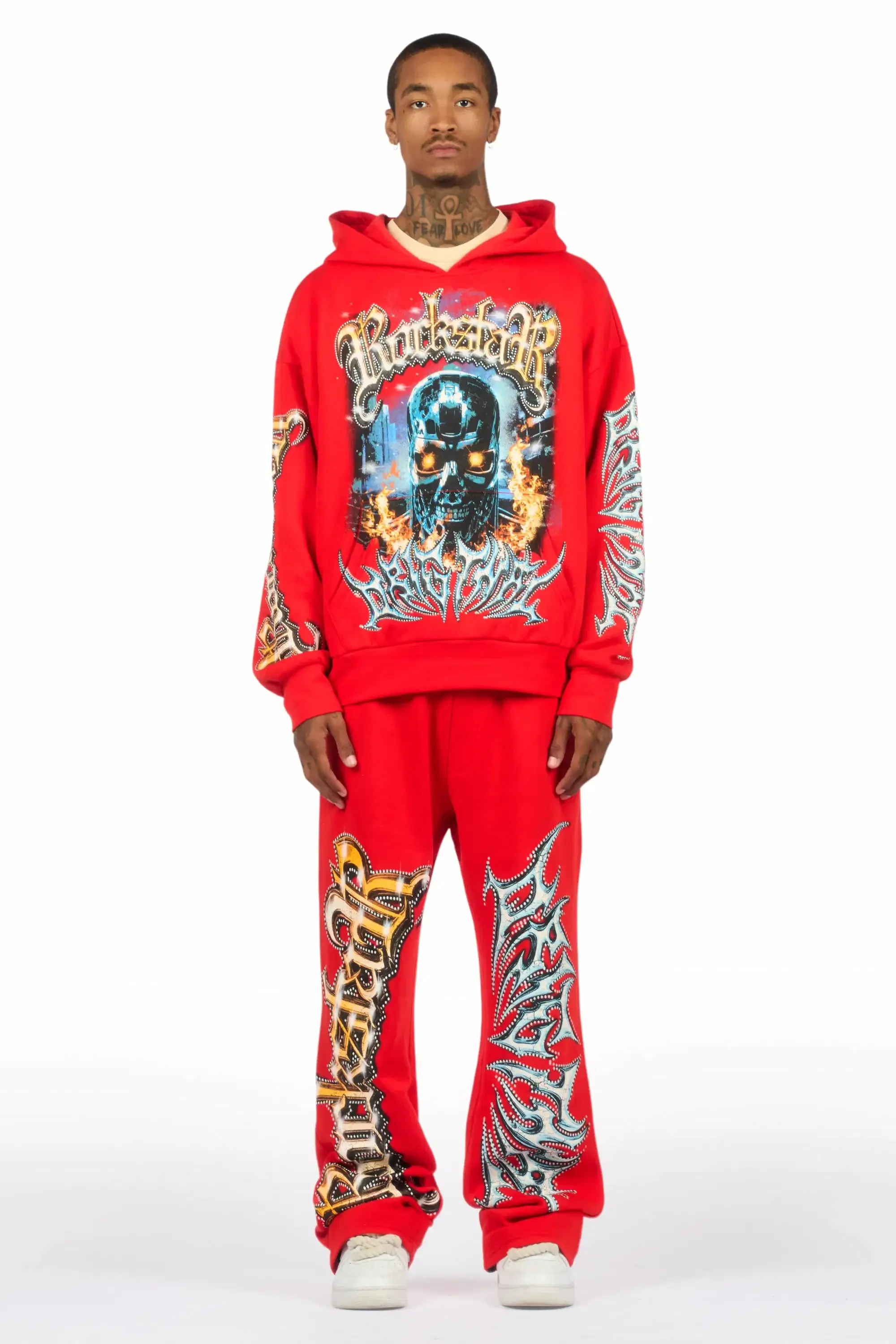 Mesin Red Hoodie/Baggy Pant Track Set sold by Rockstar Original product image thumbnail 2