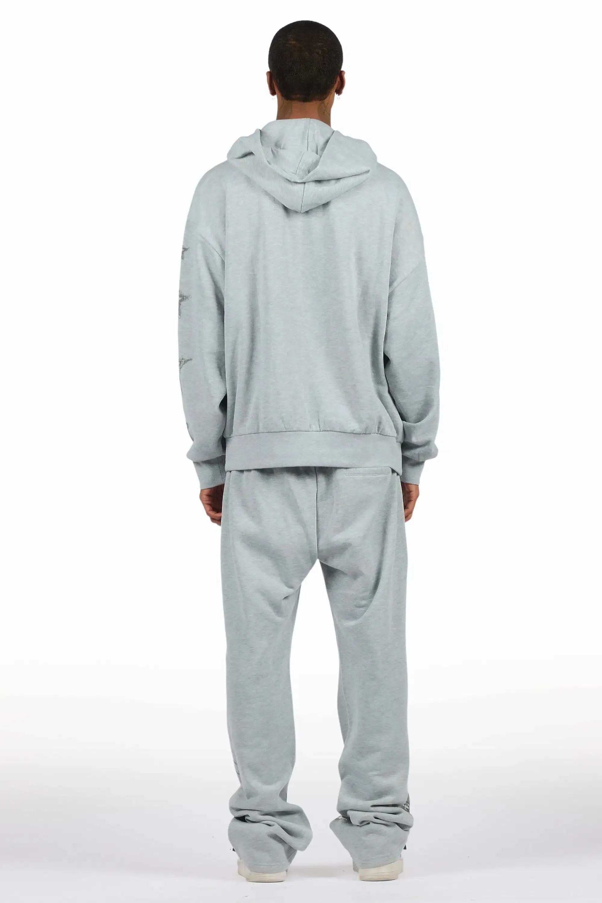 Jantra Heather Grey Hoodie/Baggy Pant Track Set sold by Rockstar Original product image thumbnail 5