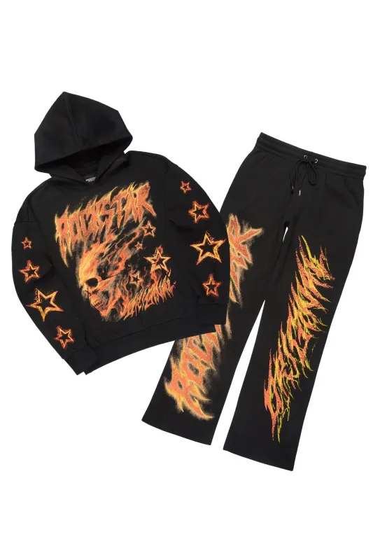 Jantra Black Hoodie/Baggy Pant Track Set sold by Rockstar Original